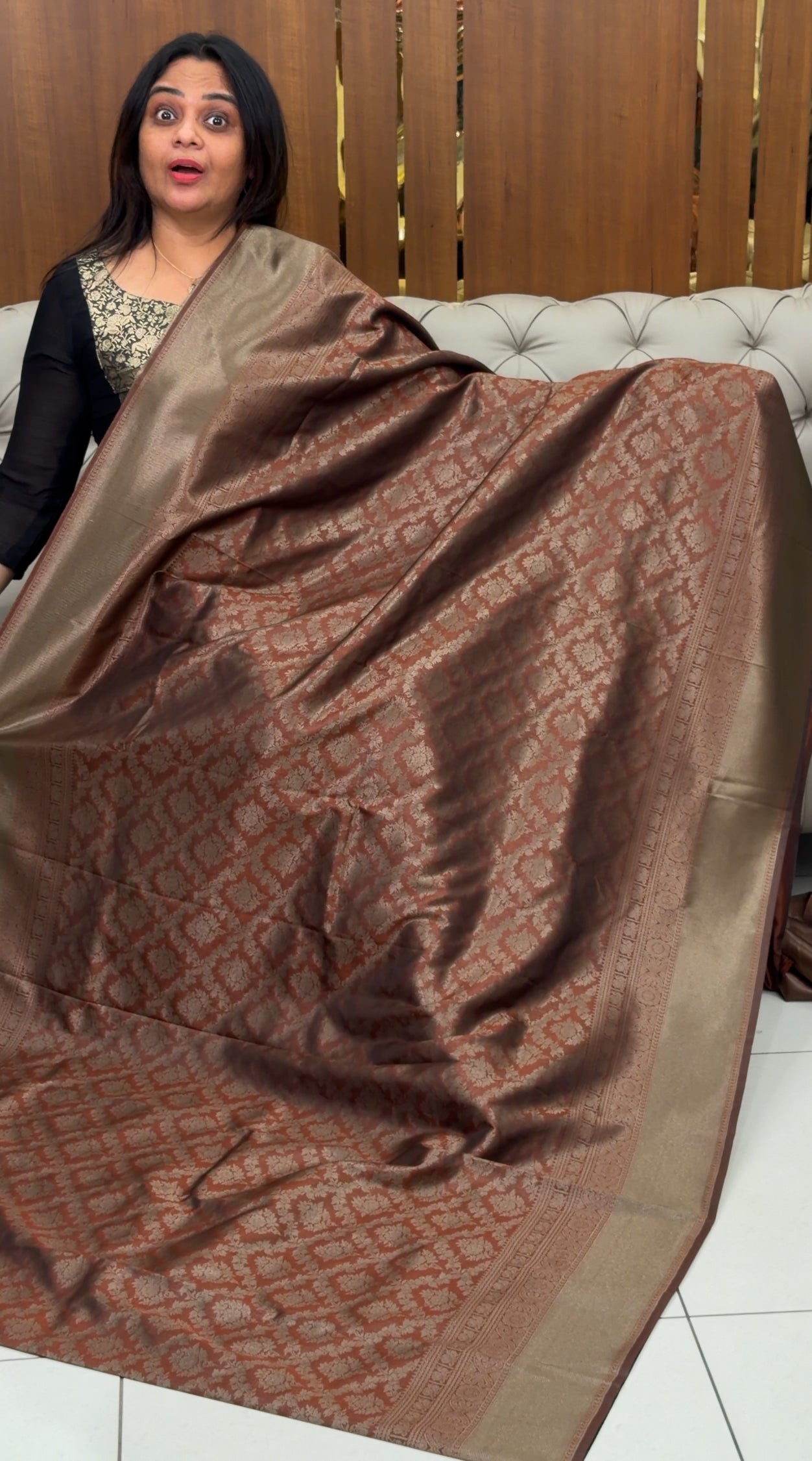 SEMI BROCADE SAREES - IHA 29023