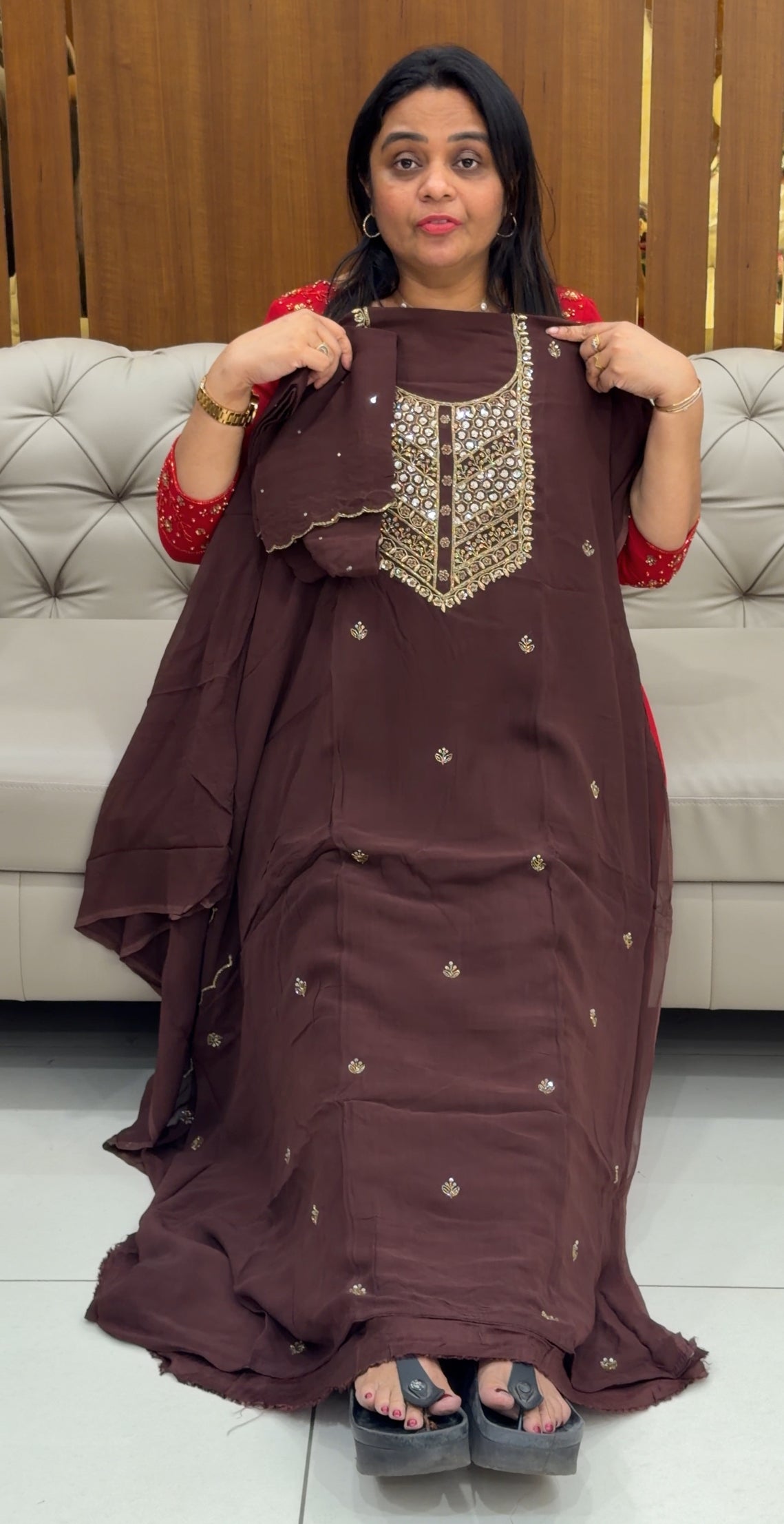 PARTY WEAR UNSTITCHED SALWAR SUITS - IHA 28740