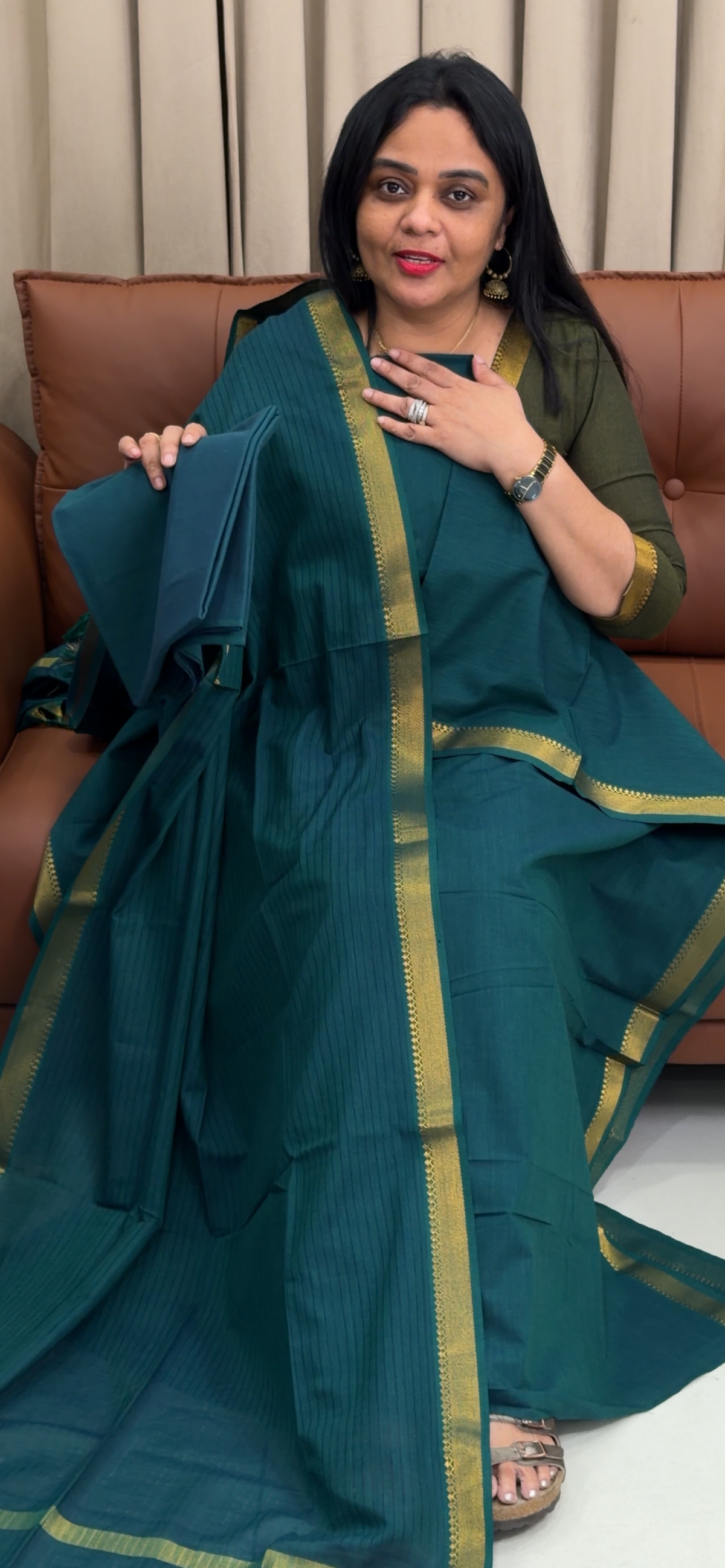 HANDLOOM UNSTITCHED SALWAR SUITS - IHA 35711