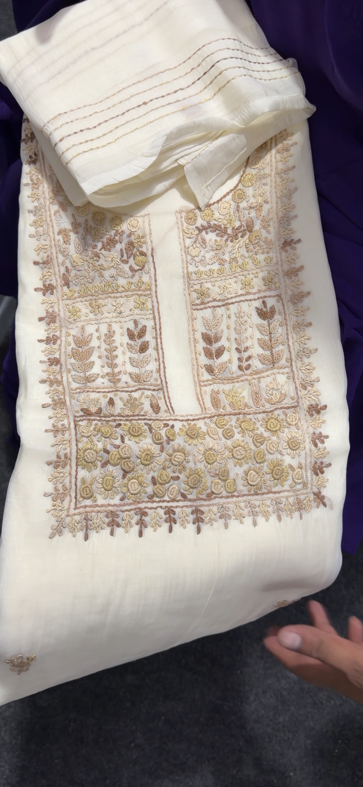 MALAI CHANDERI  UNSTITCHED SALWAR SUITS - IHA 36050