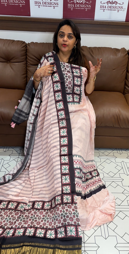 MODAL UNSTITCHED SALWAR SUITS - IHA 23746