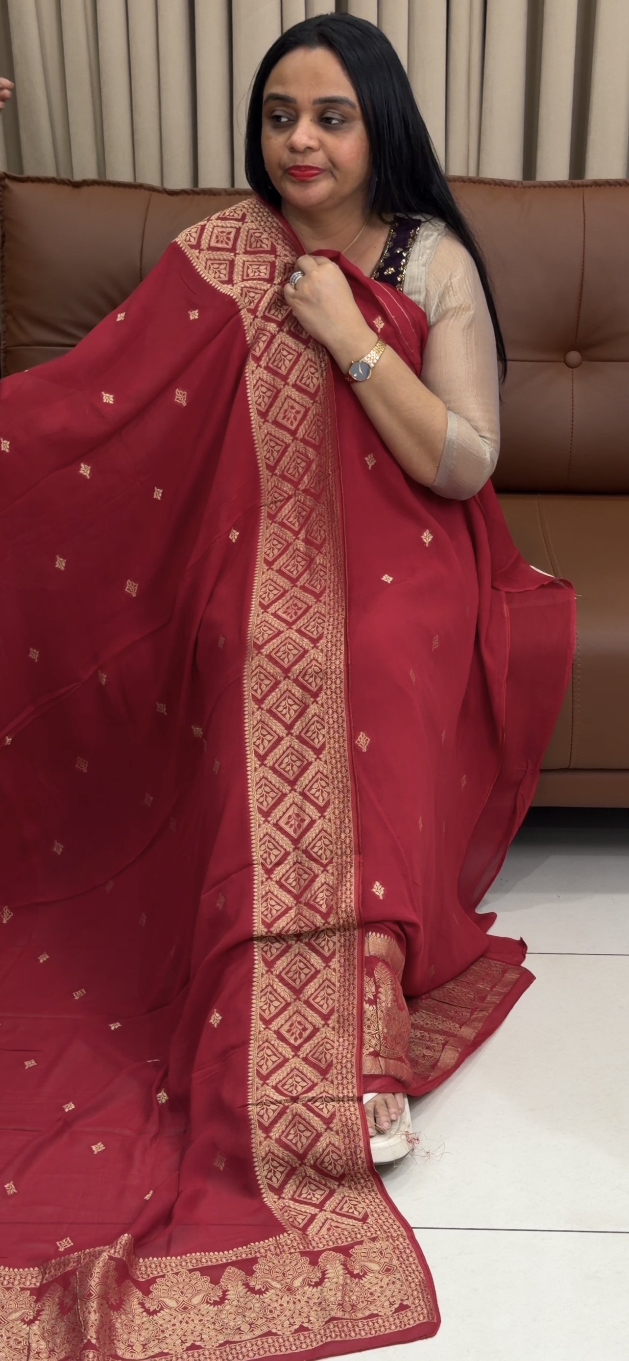 VISCOSE GEORGETTE UNSTITCHED SALWAR SUITS - IHA 34751