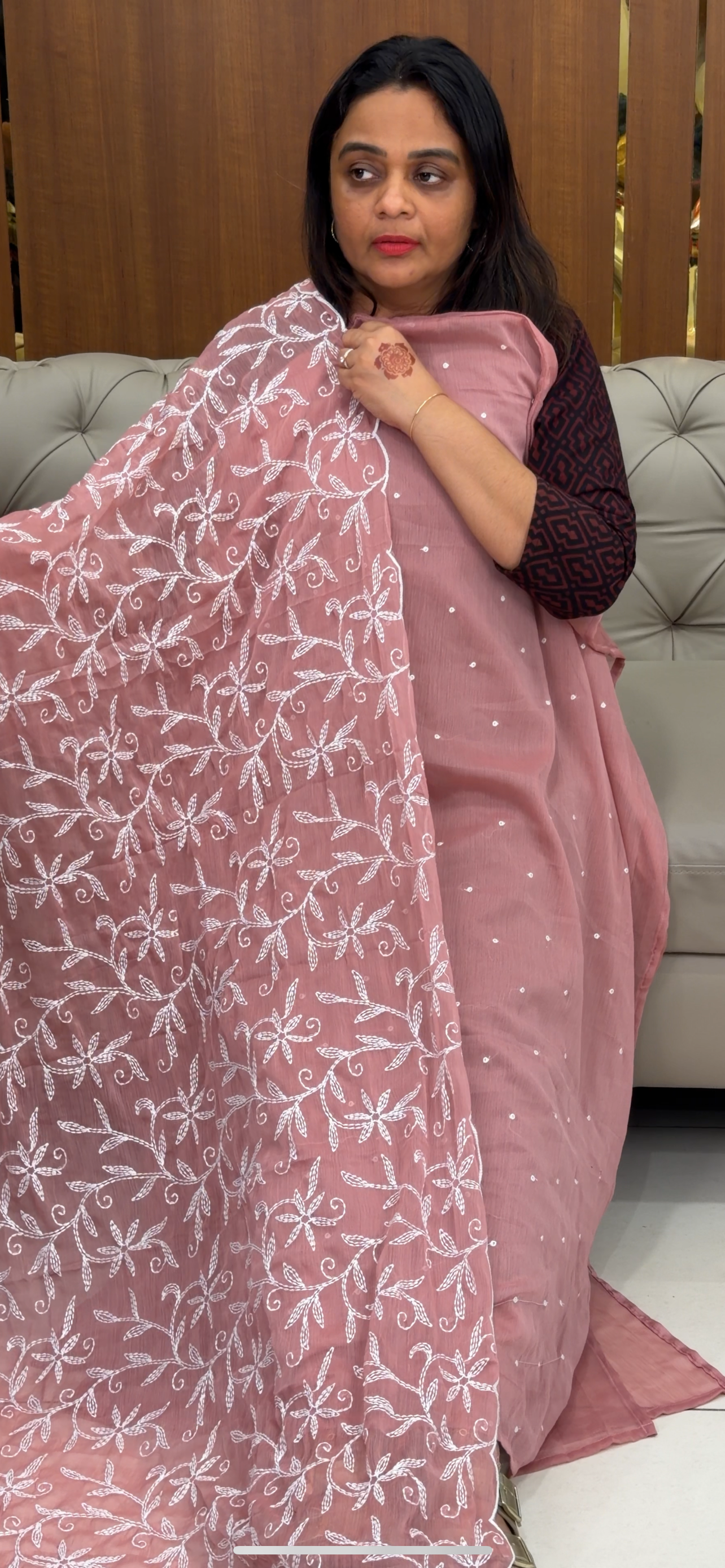 CHIFFON UNSTITCHED SALWAR SUITS - IHA 30183