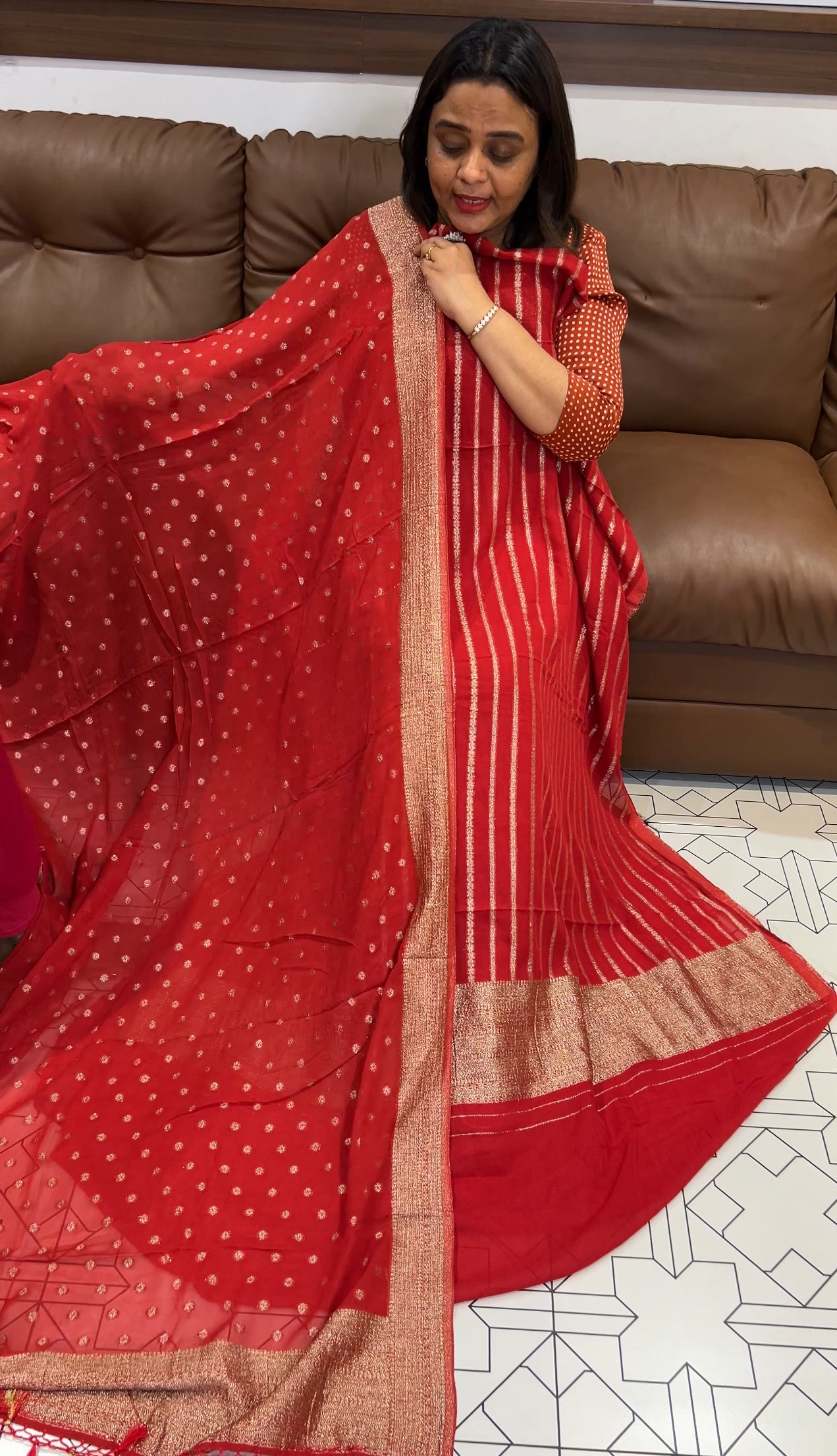 VISCOSE GEORGETTE UNSTITCHED SALWAR SUITS - IHA 22834