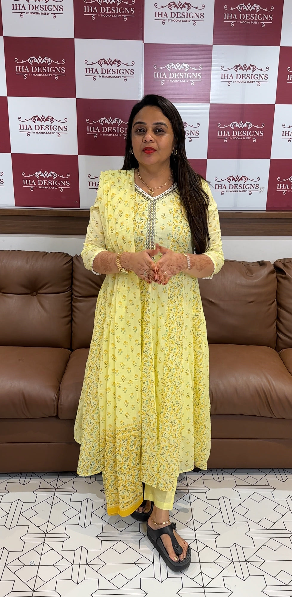 MUL COTTON TOP , BOTTOM AND DUPATTA - IHA 23784