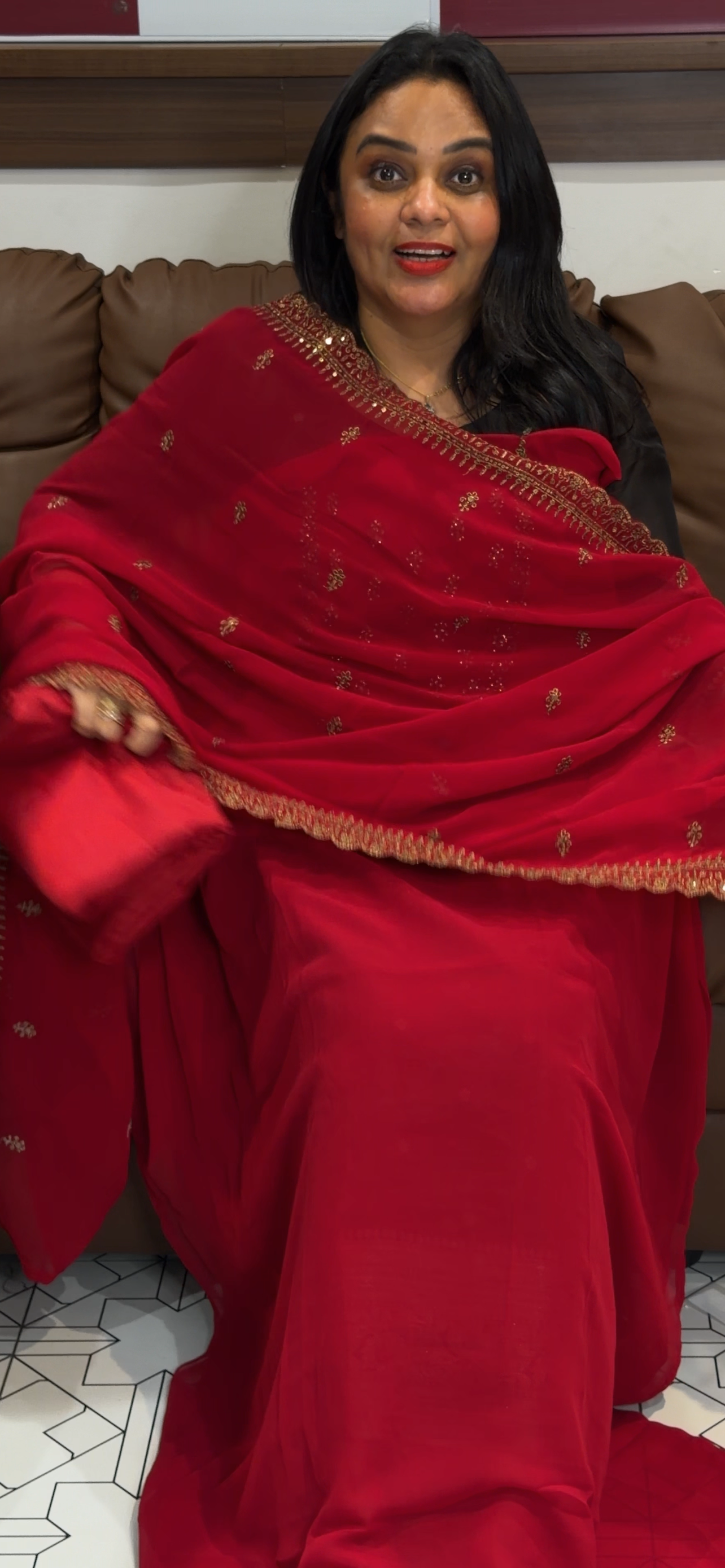 HANDWORKED UNSTITCHED SALWAR SUITS - IHA 33107
