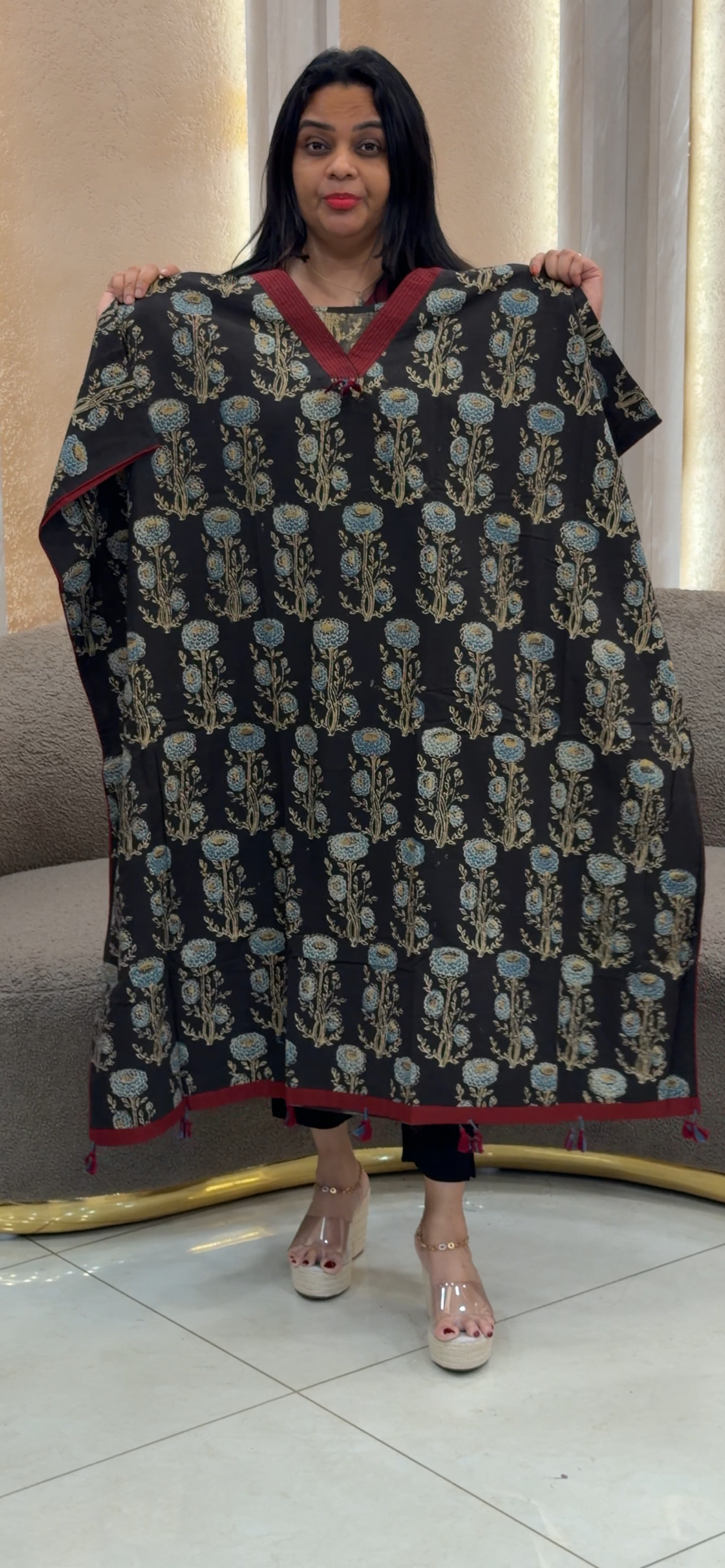 PRINTED  KAFTAN TOPS - IHA 33375
