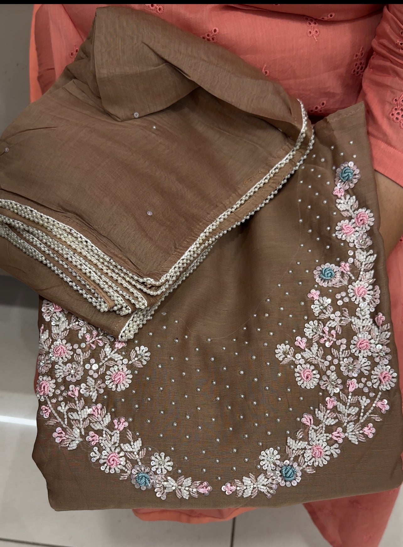 SILK CHANDERI UNSTITCHED SALWAR SUITS - IHA 27017