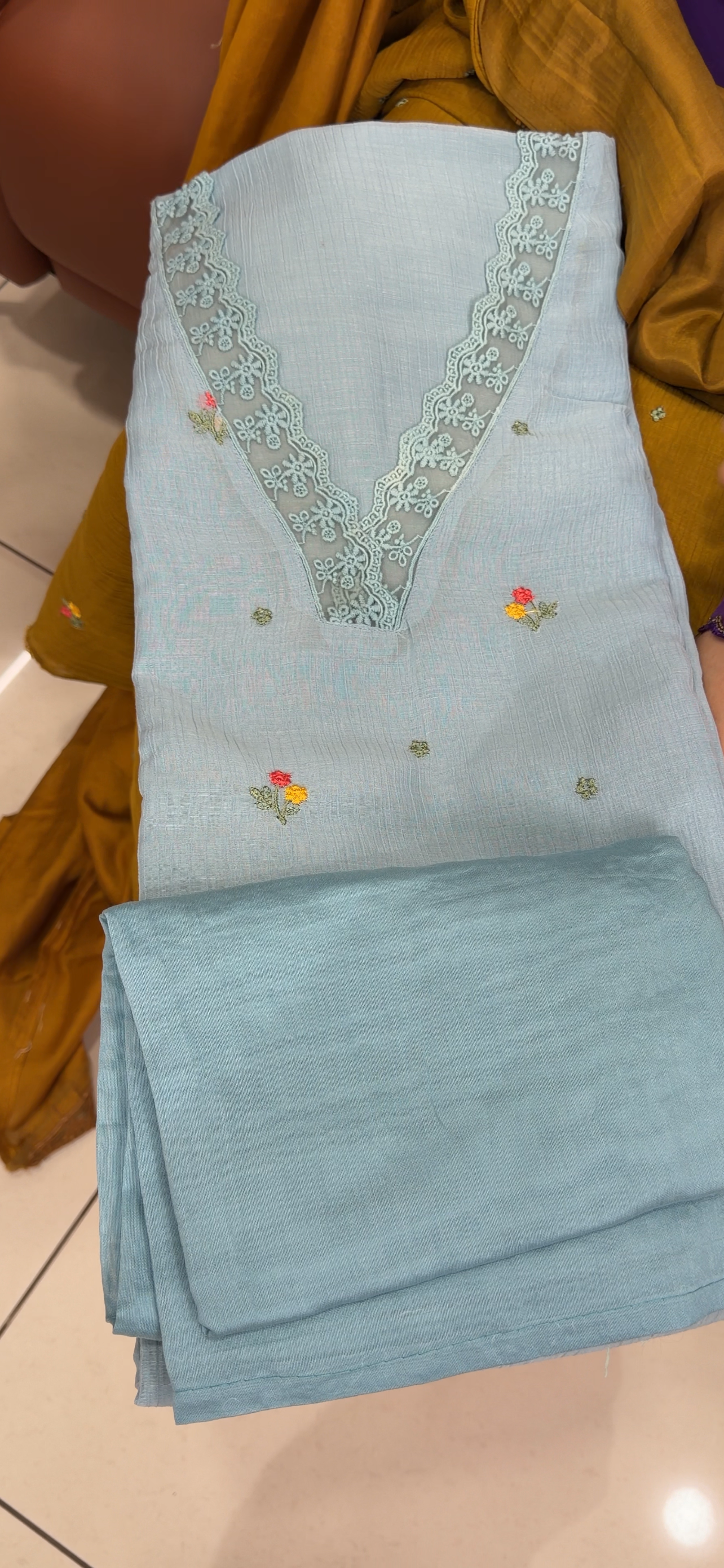 MUL CRUSH UNSTITCHED SALWAR SUITS - IHA 35240