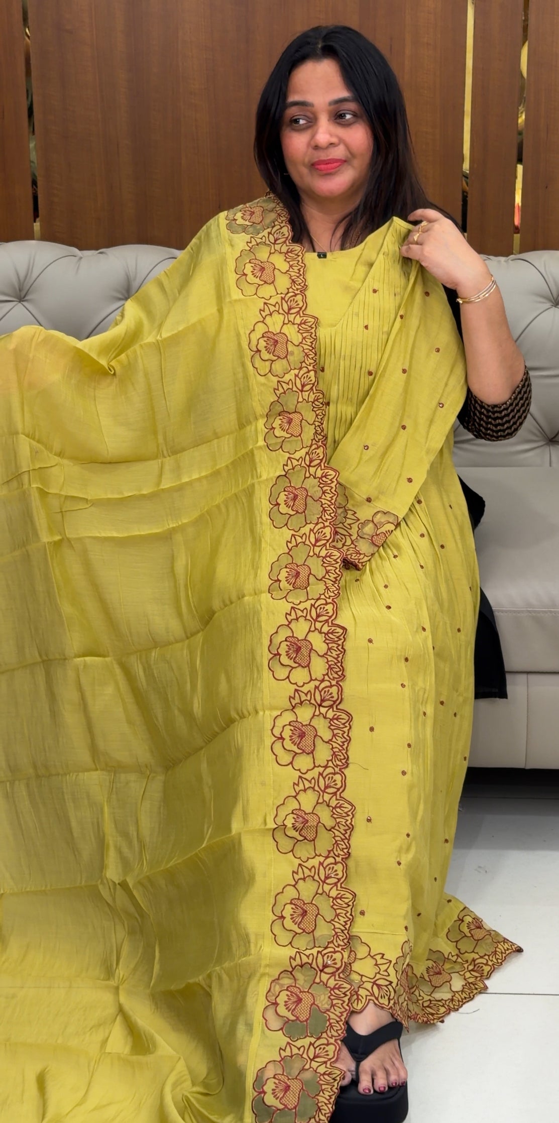 MUL CHANDERI TOP,BOTTOM AND DUPATTA - IHA 29259