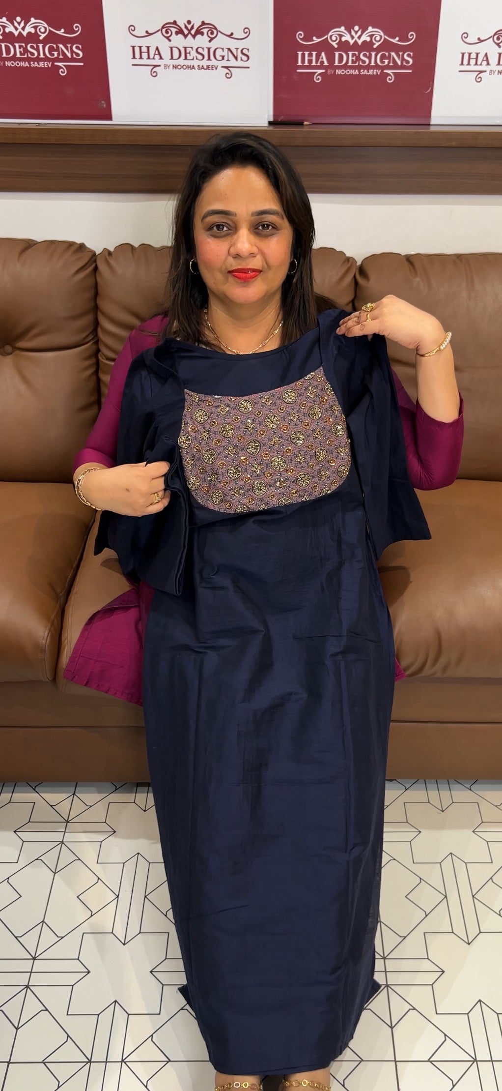 SLUB SILK TOP AND BOTTOM - IHA 23492