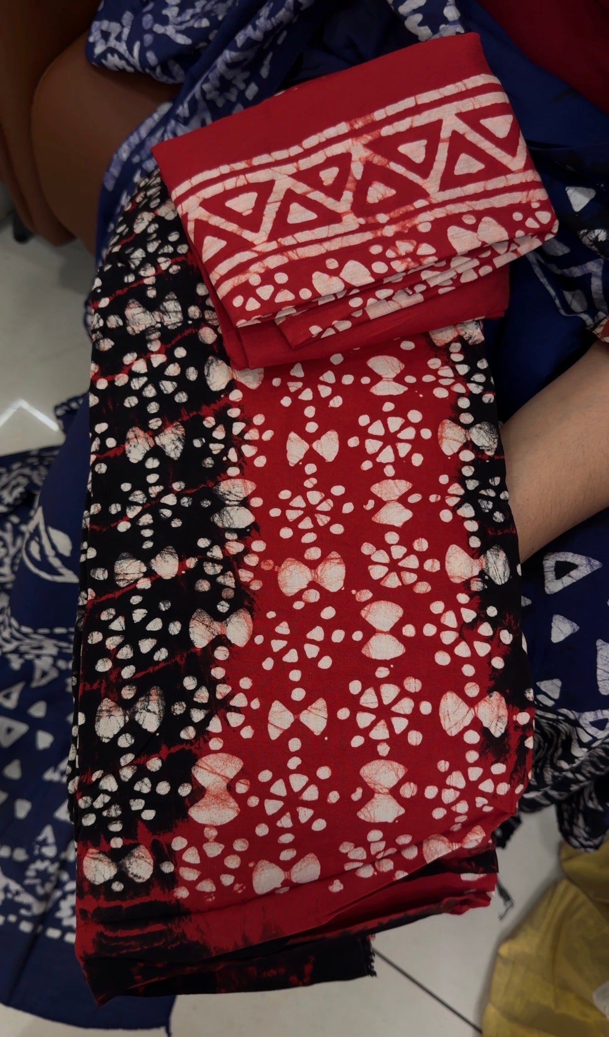 BATIK PRINTED UNSTITCHED SALWAR SUITS - IHA 34967