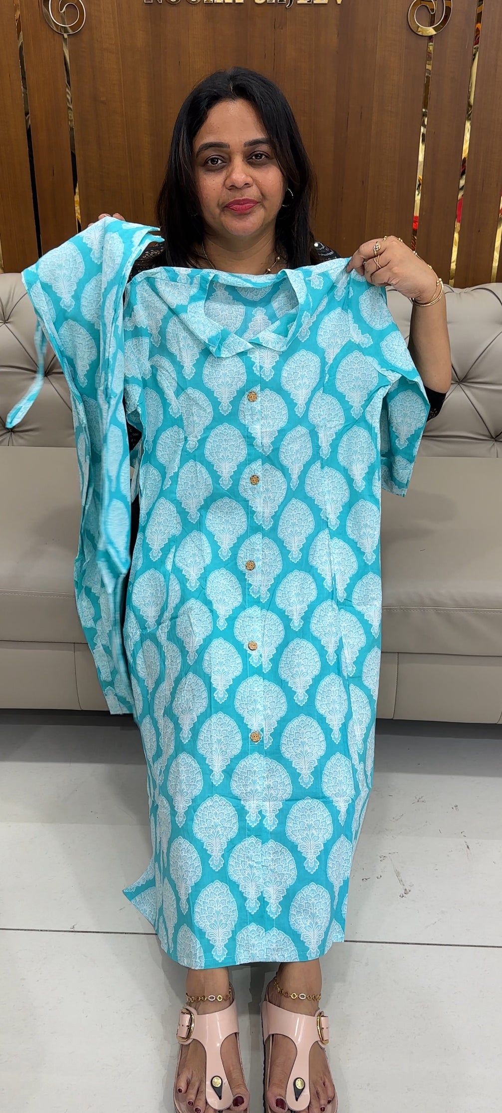 PRINTED COTTON TOP AND BOTTOM - IHA 26866