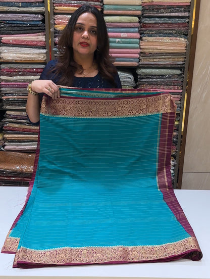 SEMI BANARASI SAREE - IHA 16359