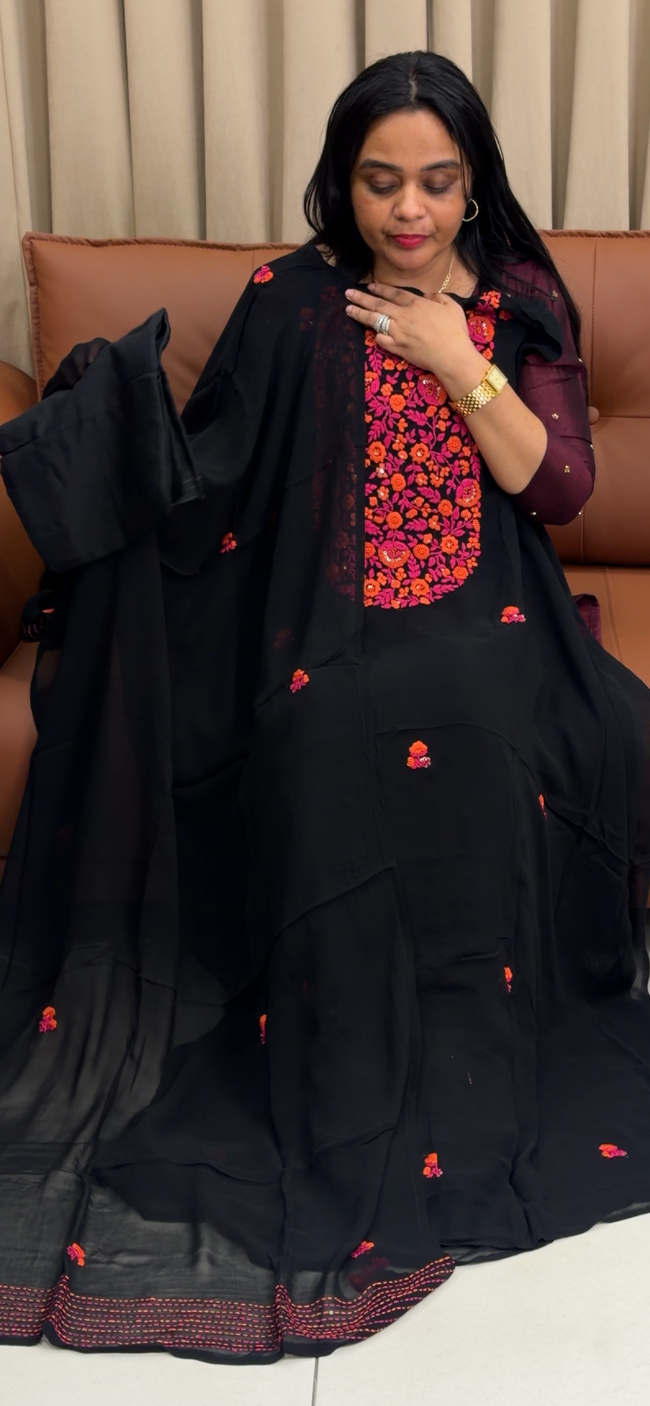 VISCOSE GEORGETTE UNSTITCHED SALWAR SUITS - IHA 35297