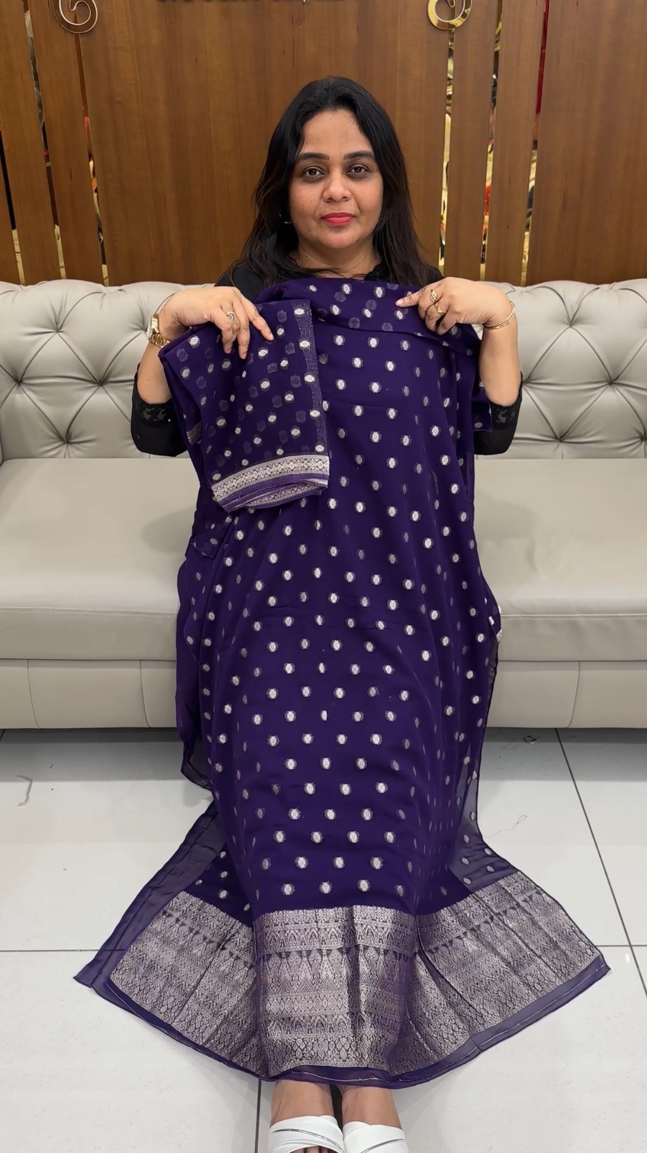 BANARASI UNSTITCHED SALWAR SUITS - IHA 28411