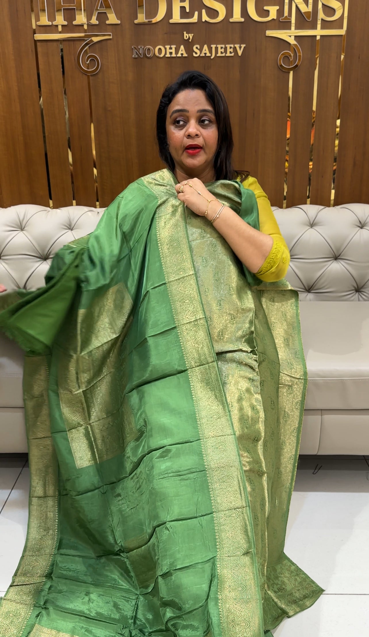TISSUE BANARASI UNSTITCHED SALWAR SUITS - IHA 25045