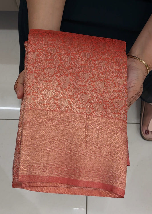 SEMI BROCADE SAREES - IHA 27440