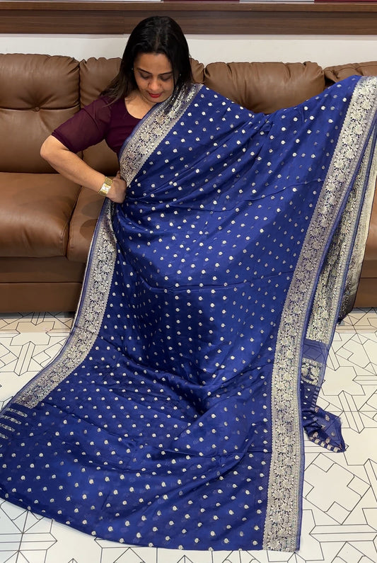 PLATINUM CHIFFON SAREES - IHA 22835