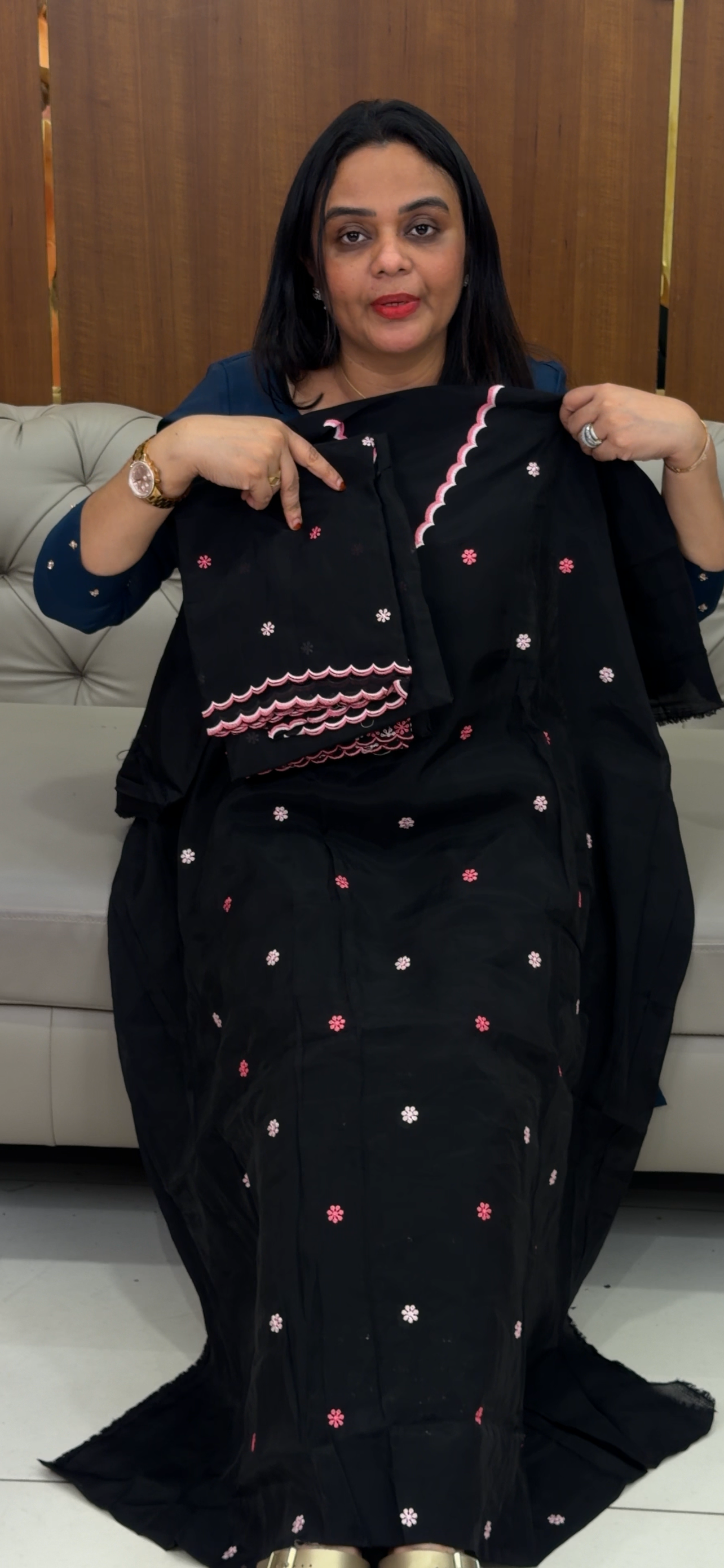 MUL CHANDERI UNSTITCHD SALWAR SUITS - IHA 32188