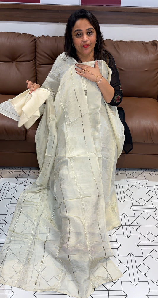 BANARASI TISSUE UNSTITCHED SALWAR SUITS - IHA 24810