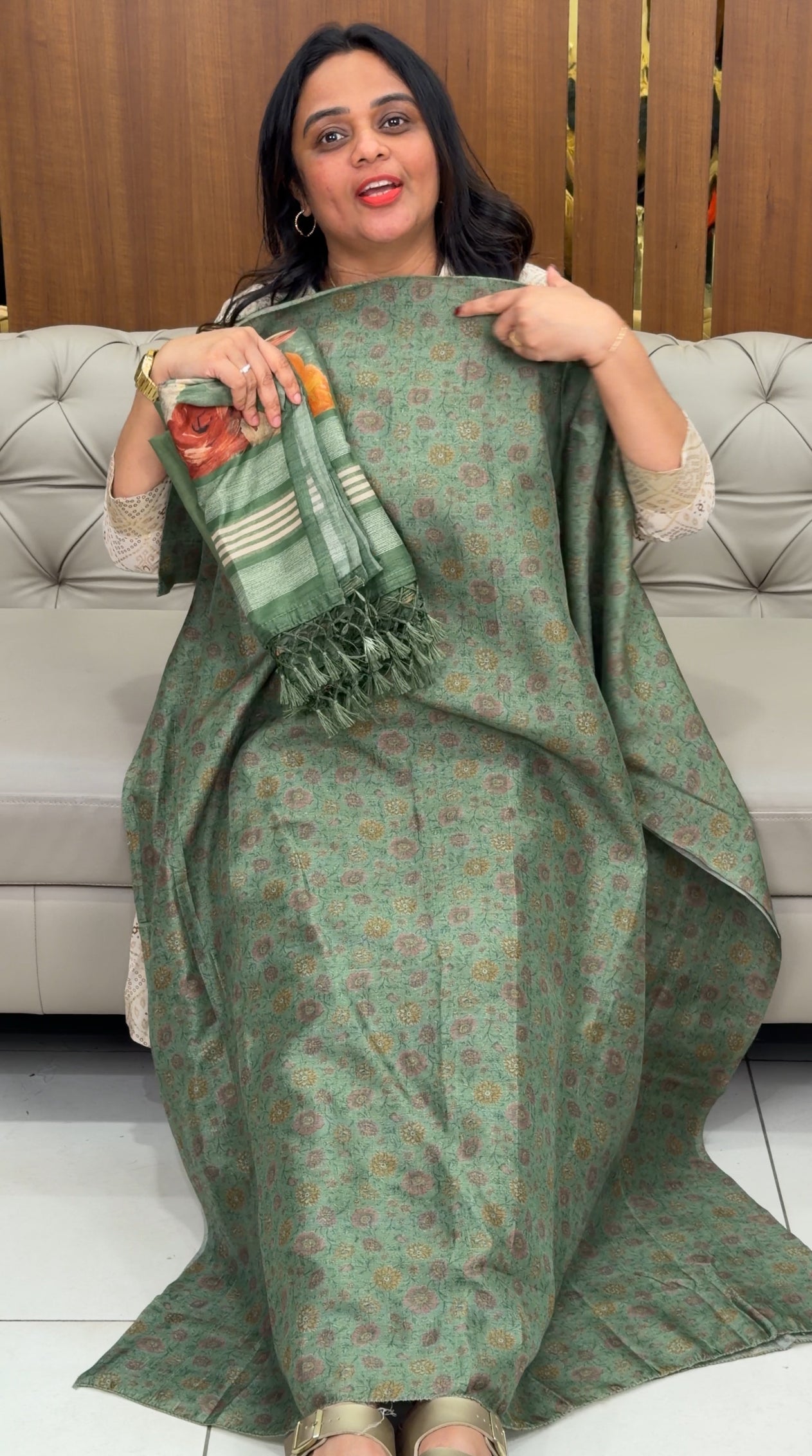 PRINTED UNSTITCHED SALWAR SUITS - IHA 29866