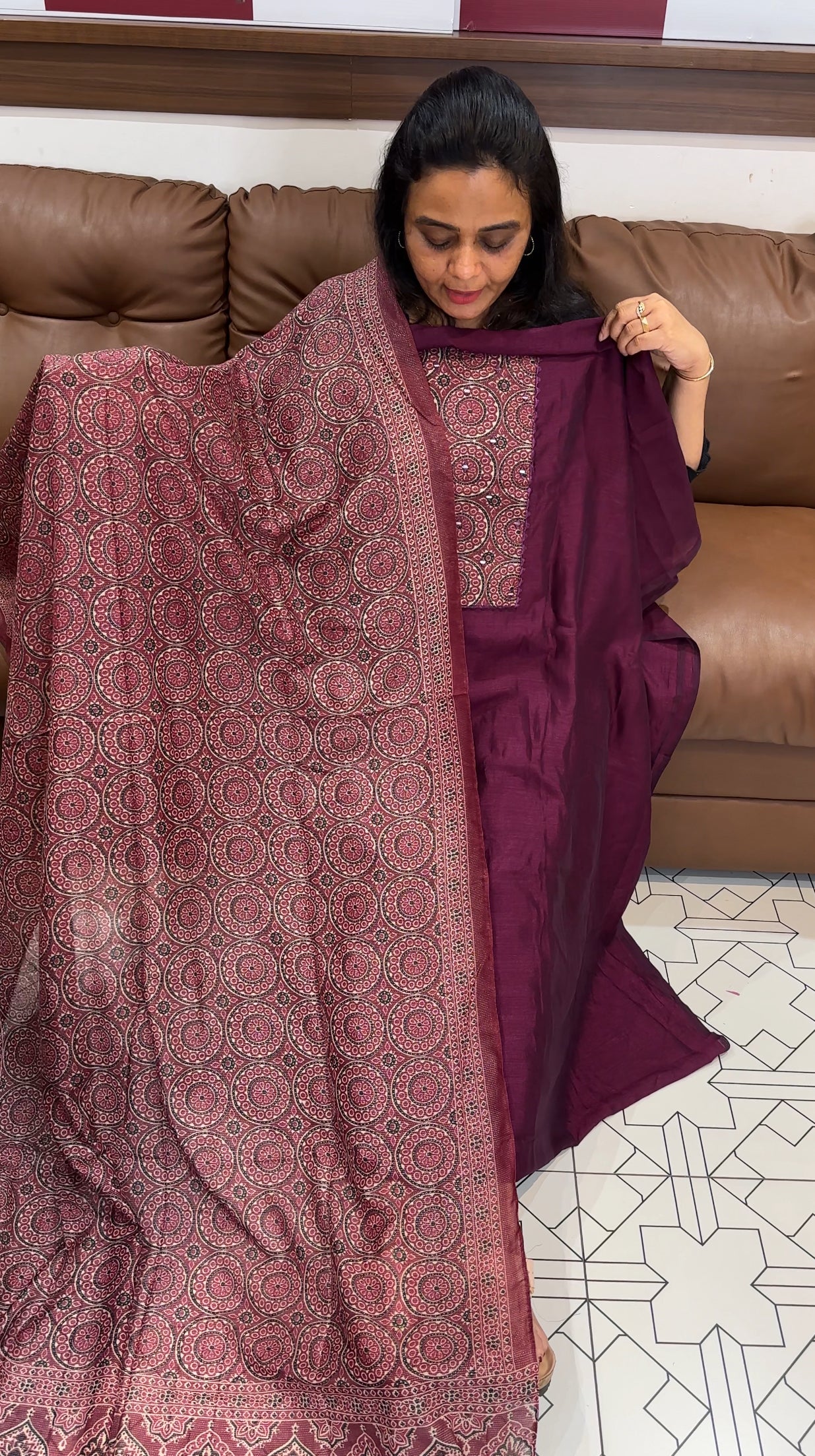 SEMI RAW SILK UNSTITCHED SALWAR SUITS - IHA 27945