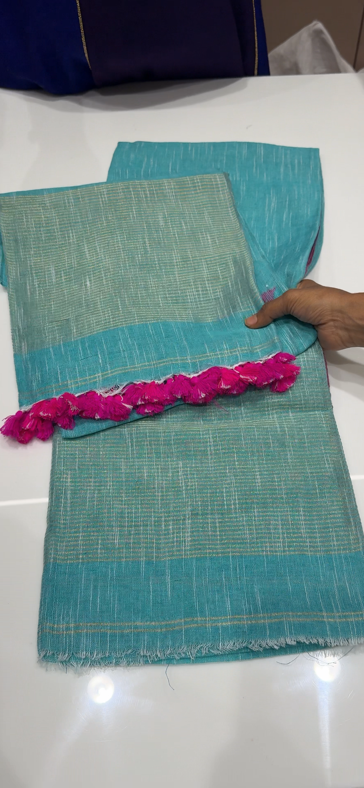 LINEN JAMDANI UNSTITCHED SALWAR -  IHA 35446