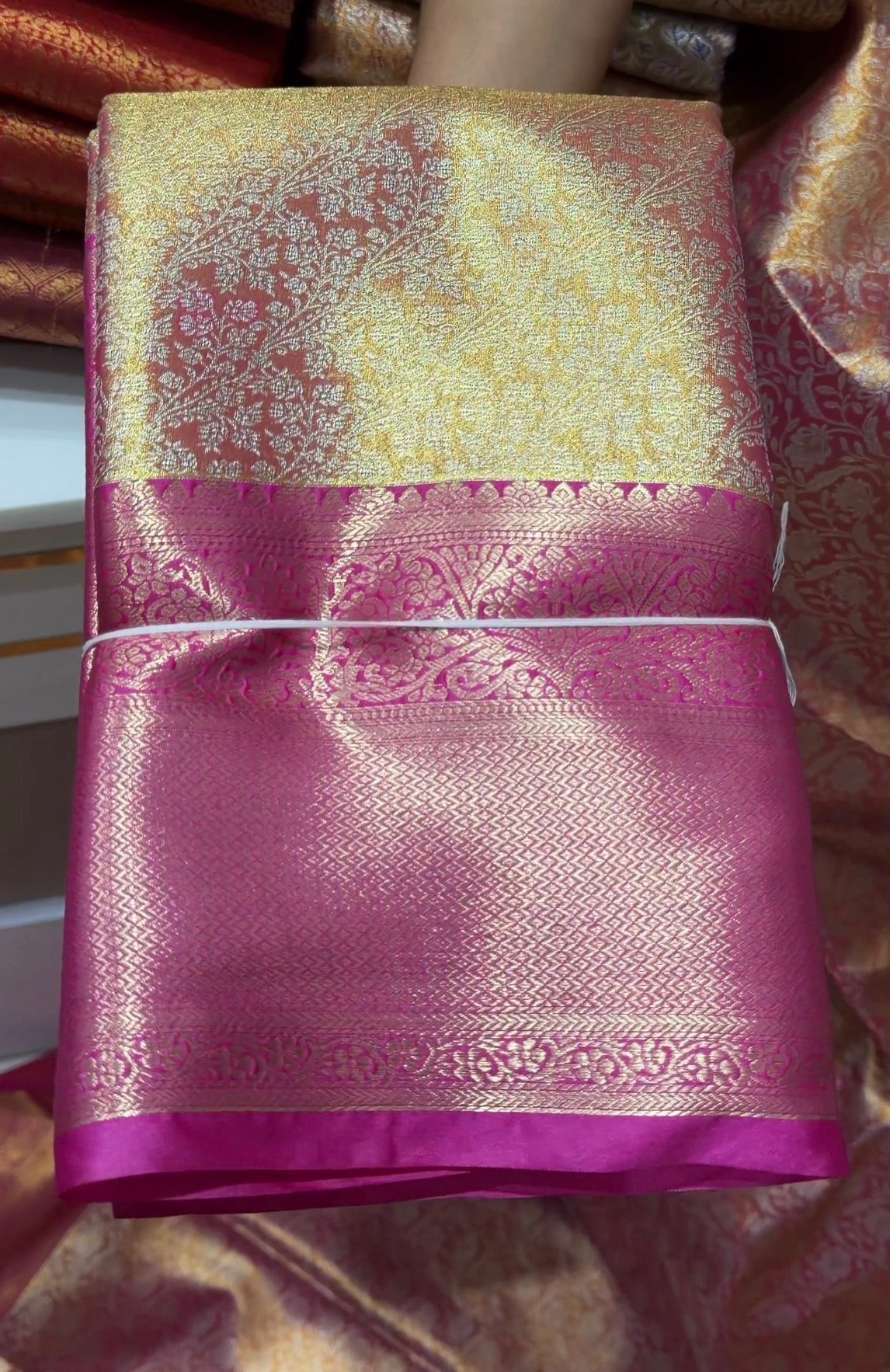 DESIGNER TISSUE KANCHIPURAM SAREES - IHA 34473