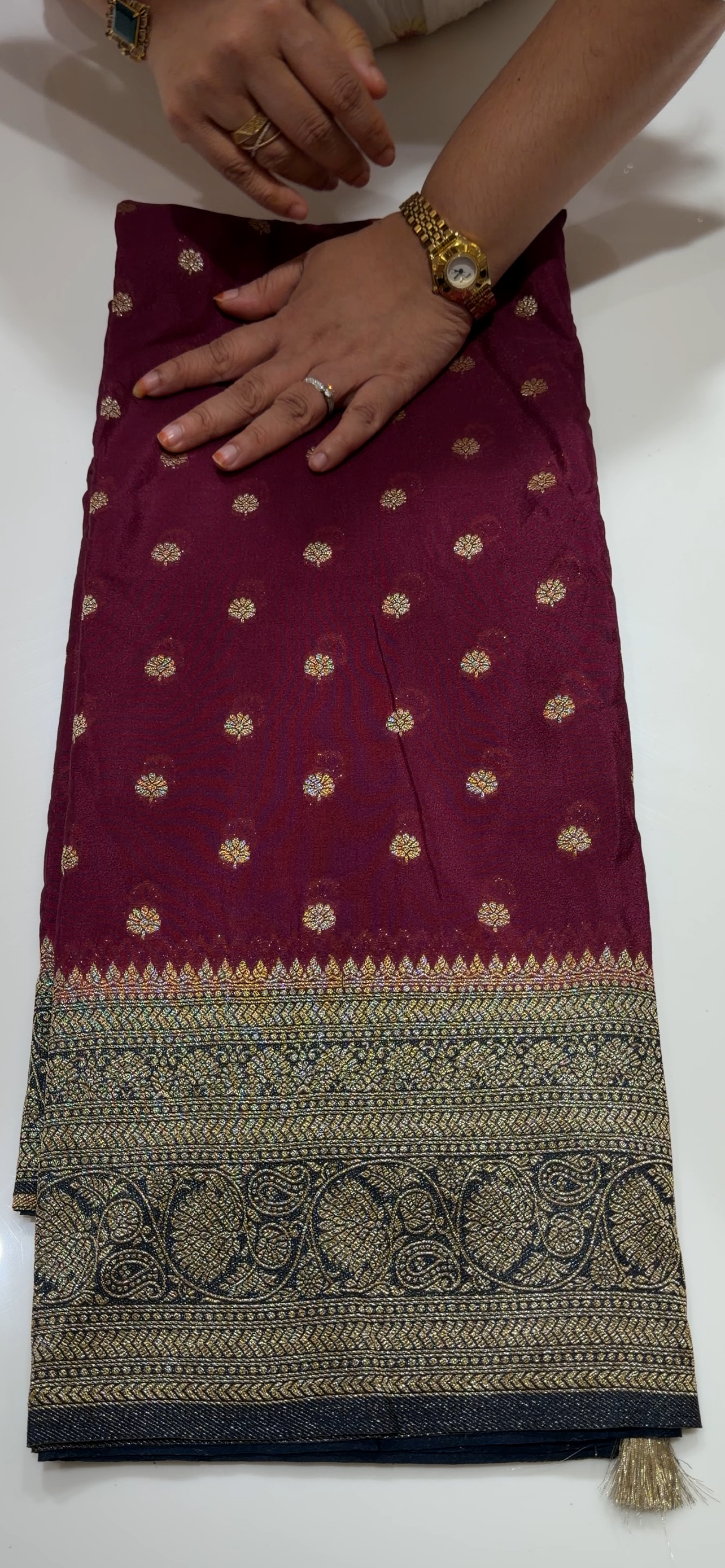 SEMI BANARASI SAREES - IHA 34535