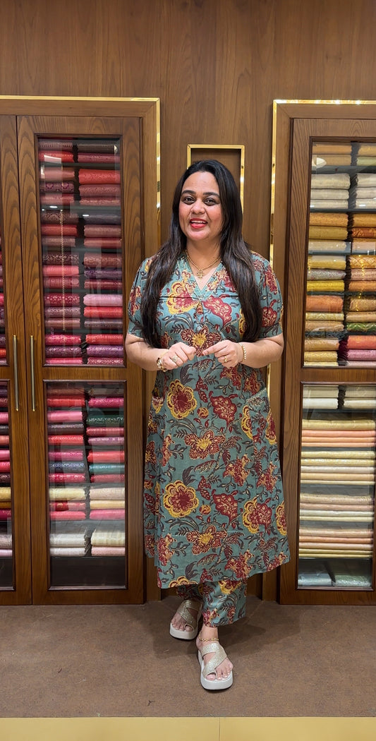 PRINTED COTTON TOP AND BOTTOM - IHA 22710