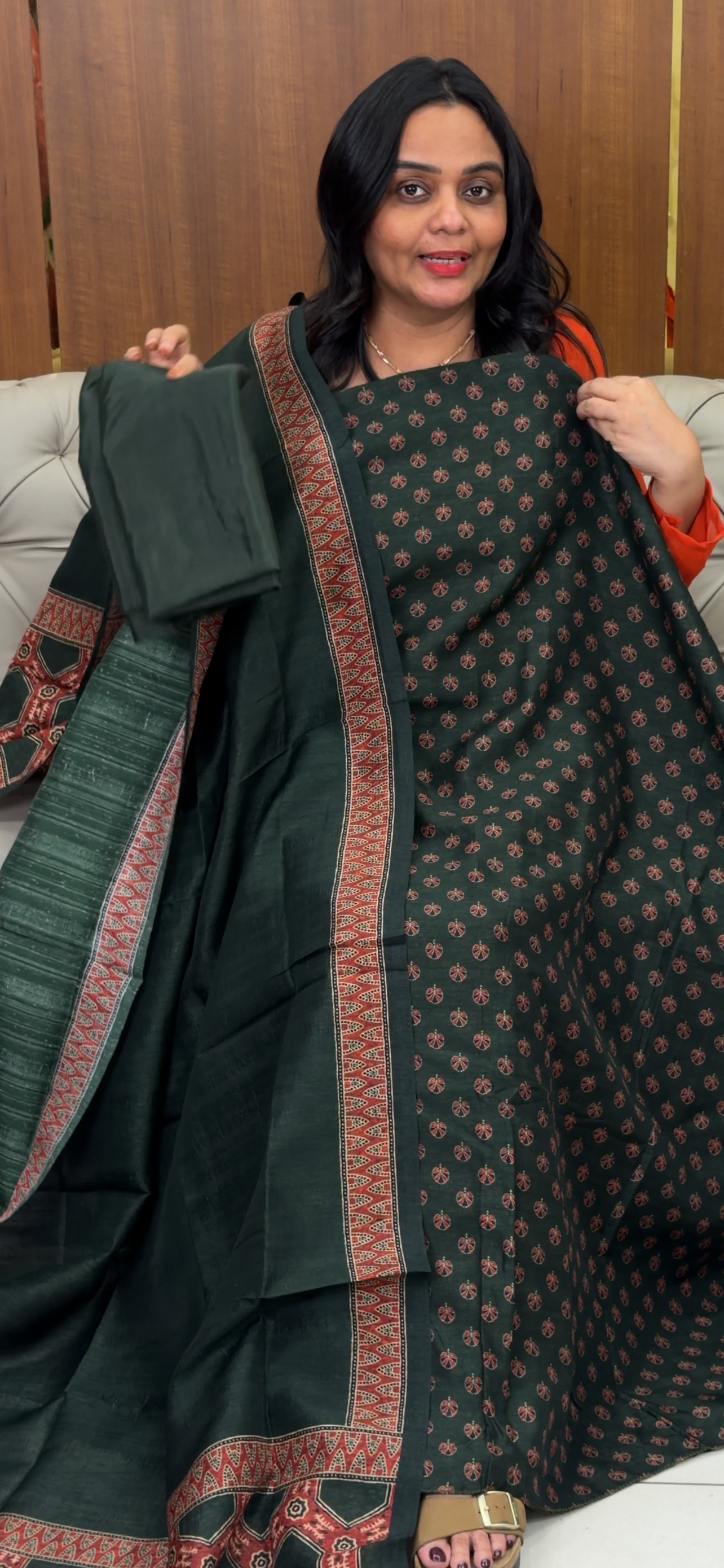 PRINTED SEMI DUPION UNSTITCHED SALWAR SUITS - IHA 32583