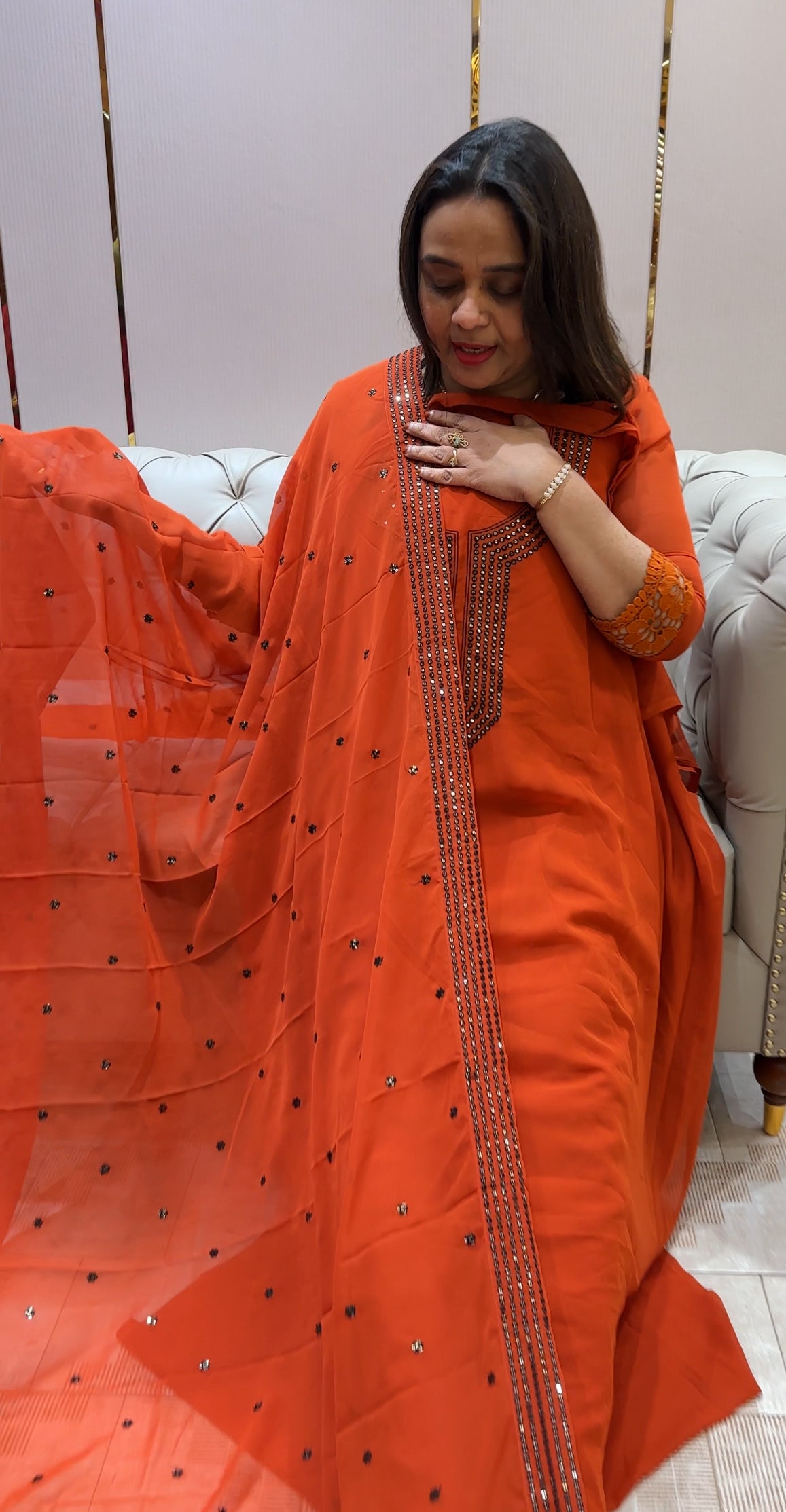 FORWARD GEORGETTE UNSTITCHED SALWAR SUITS - IHA 22623