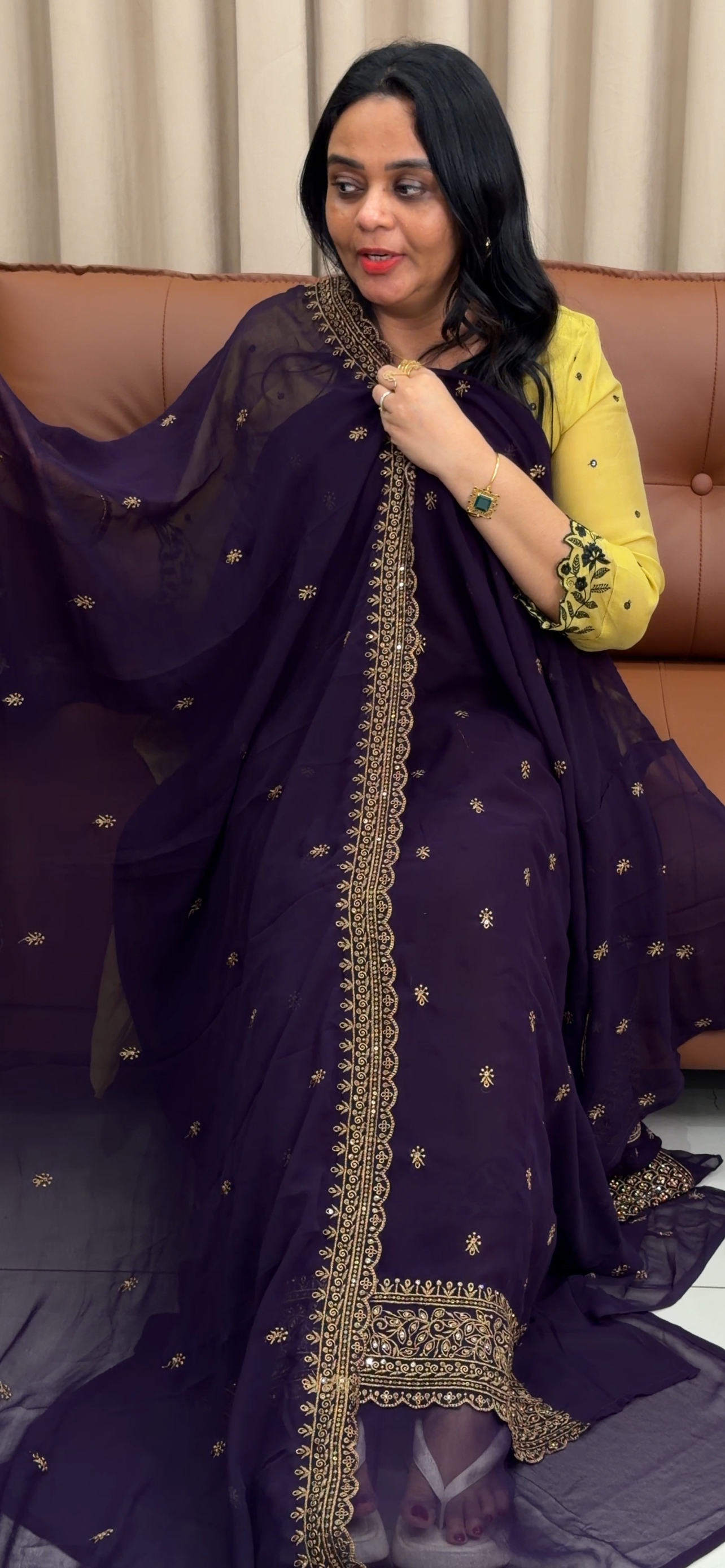 FAUX GEORGETTE UNSTITCHED SALWAR SUITS - IHA 33559