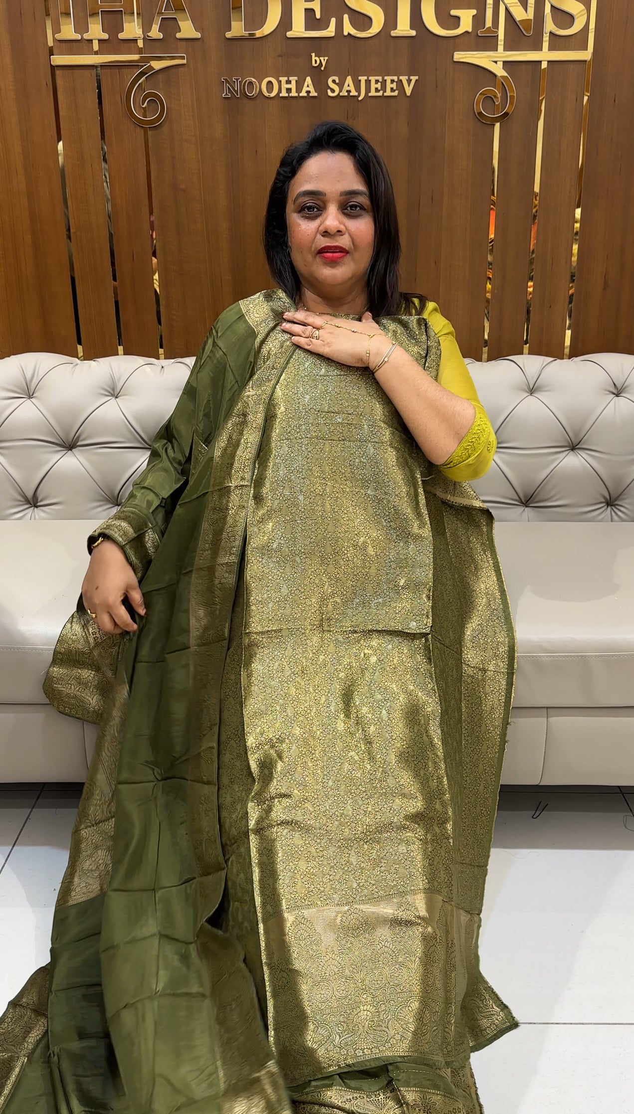 TISSUE BANARASI UNSTITCHED SALWAR SUITS - IHA 25045