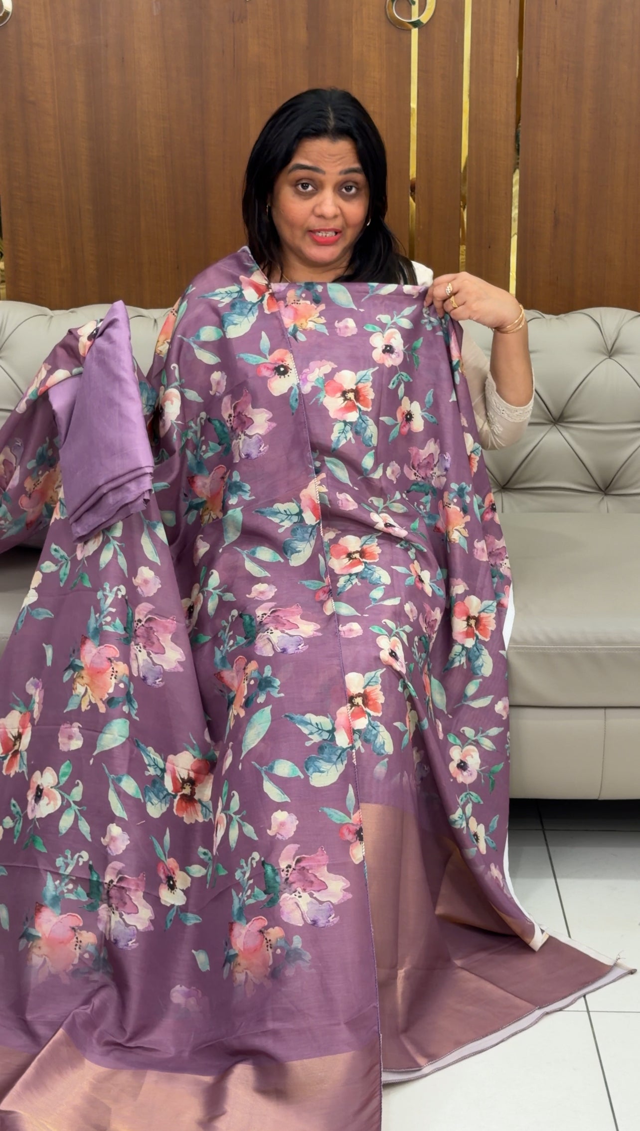 PRINTED UNSTITCHED SALWAR SUITS - IHA 29305