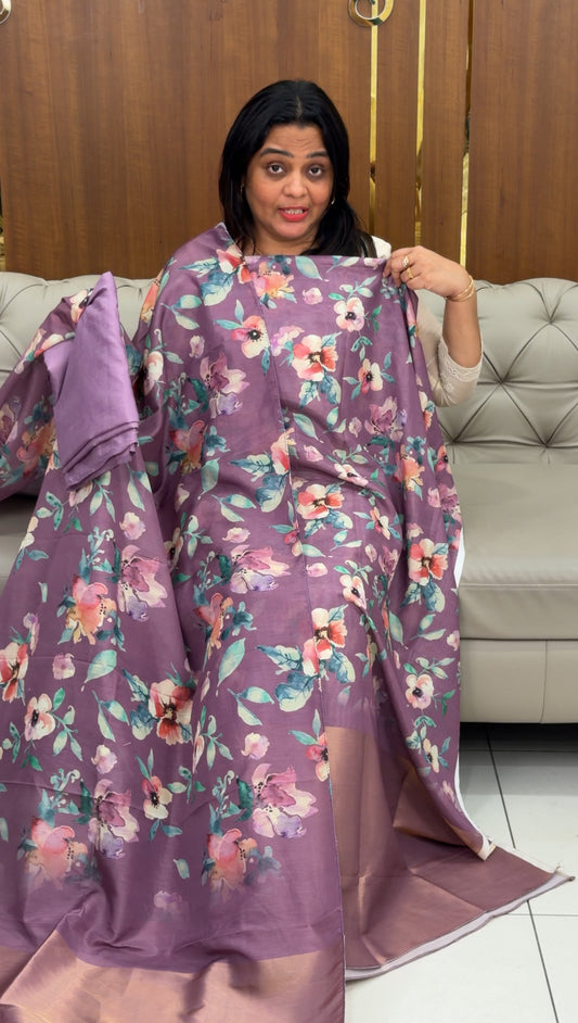 PRINTED UNSTITCHED SALWAR SUITS - IHA 29305