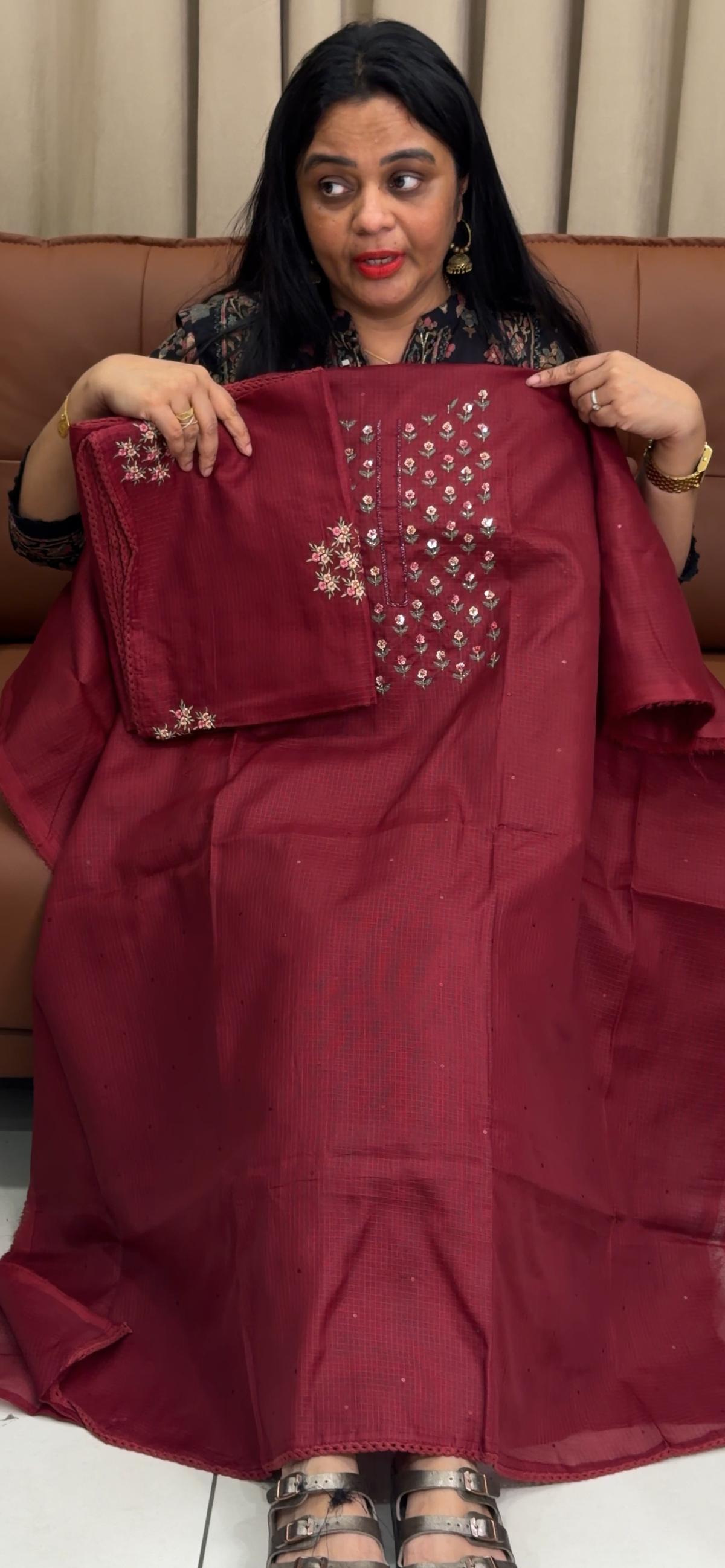 COTTON UNSTITCHED SALWAR SUITS - IHA 35775