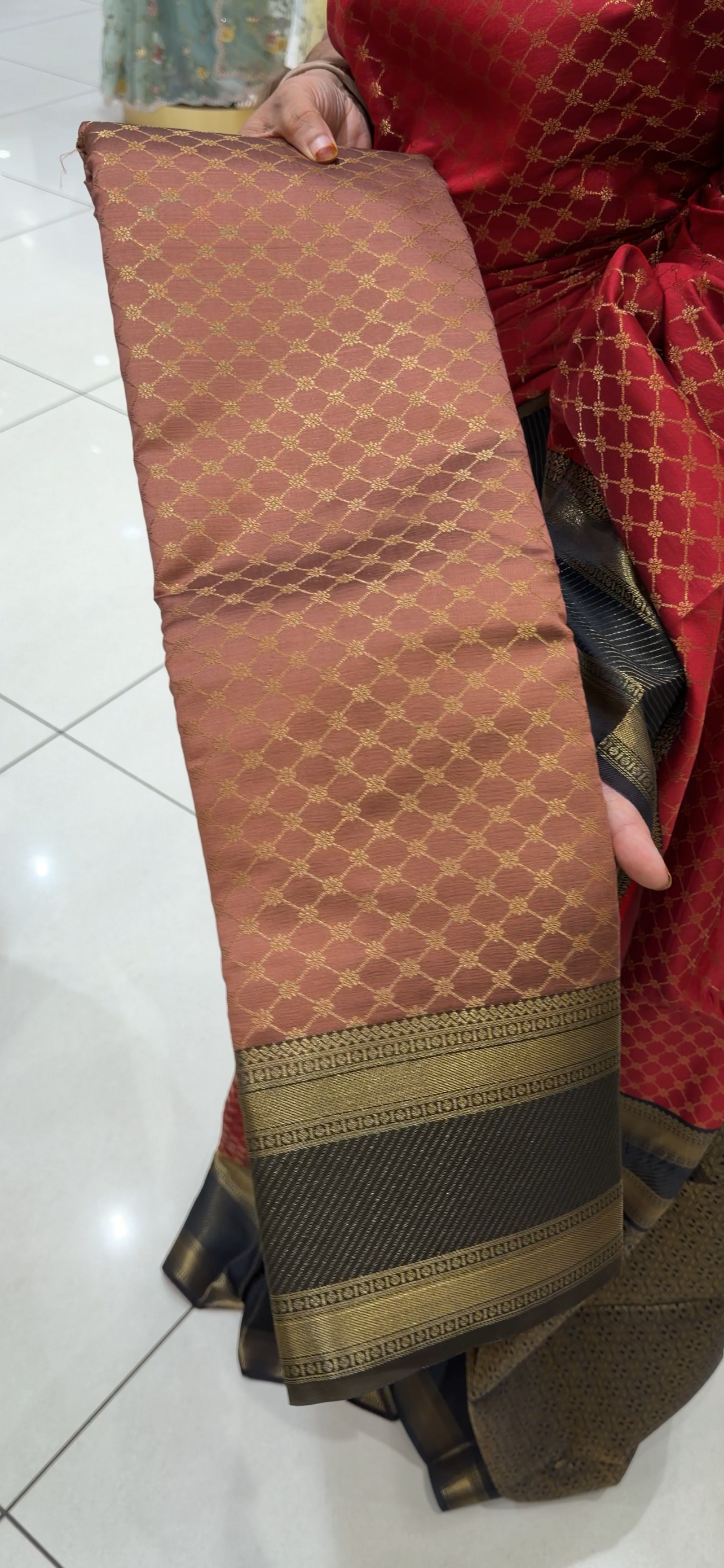 SEMI BROCADE SAREES - IHA 32539