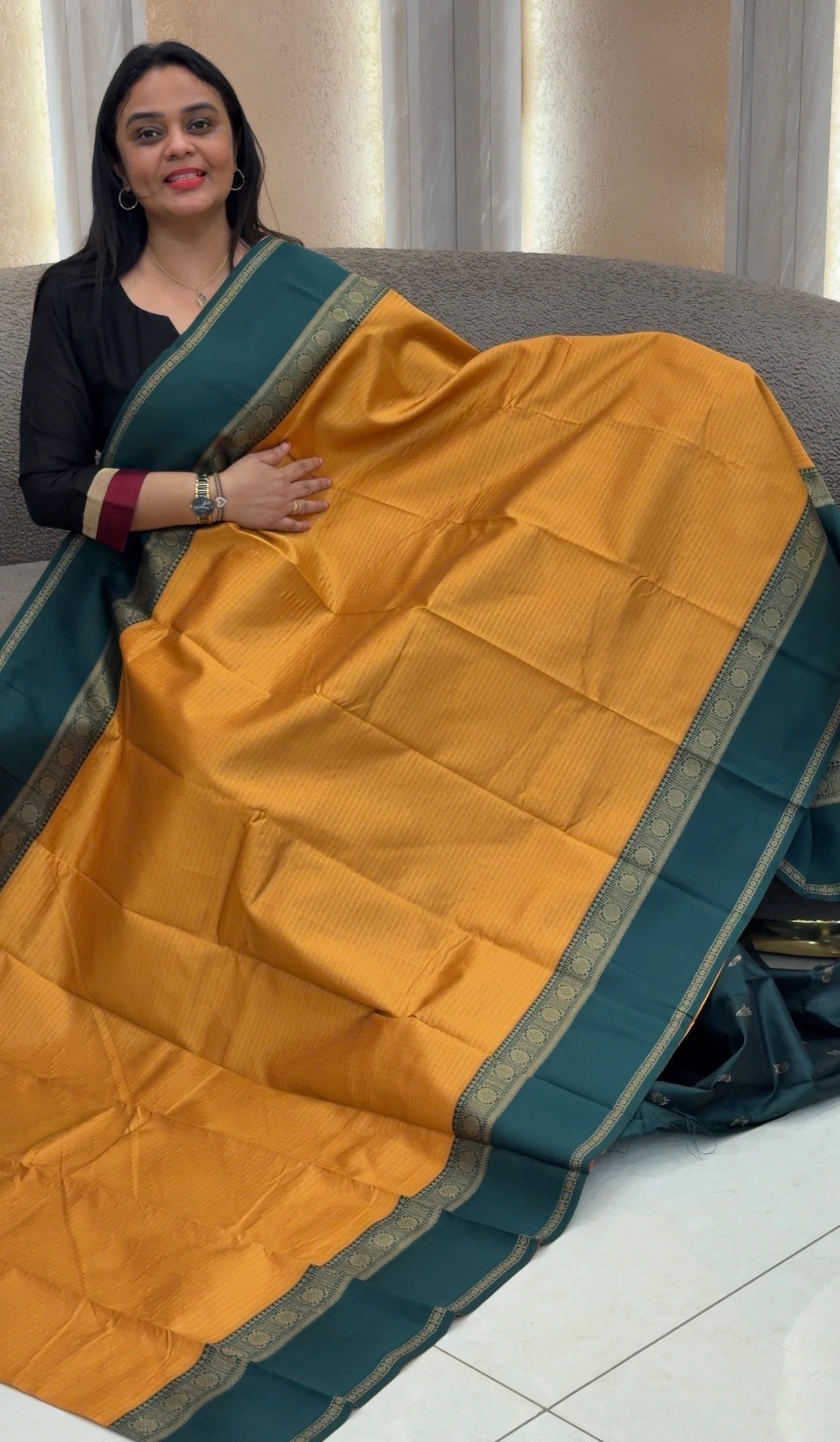 SEMI SILK SAREES - IHA 32975