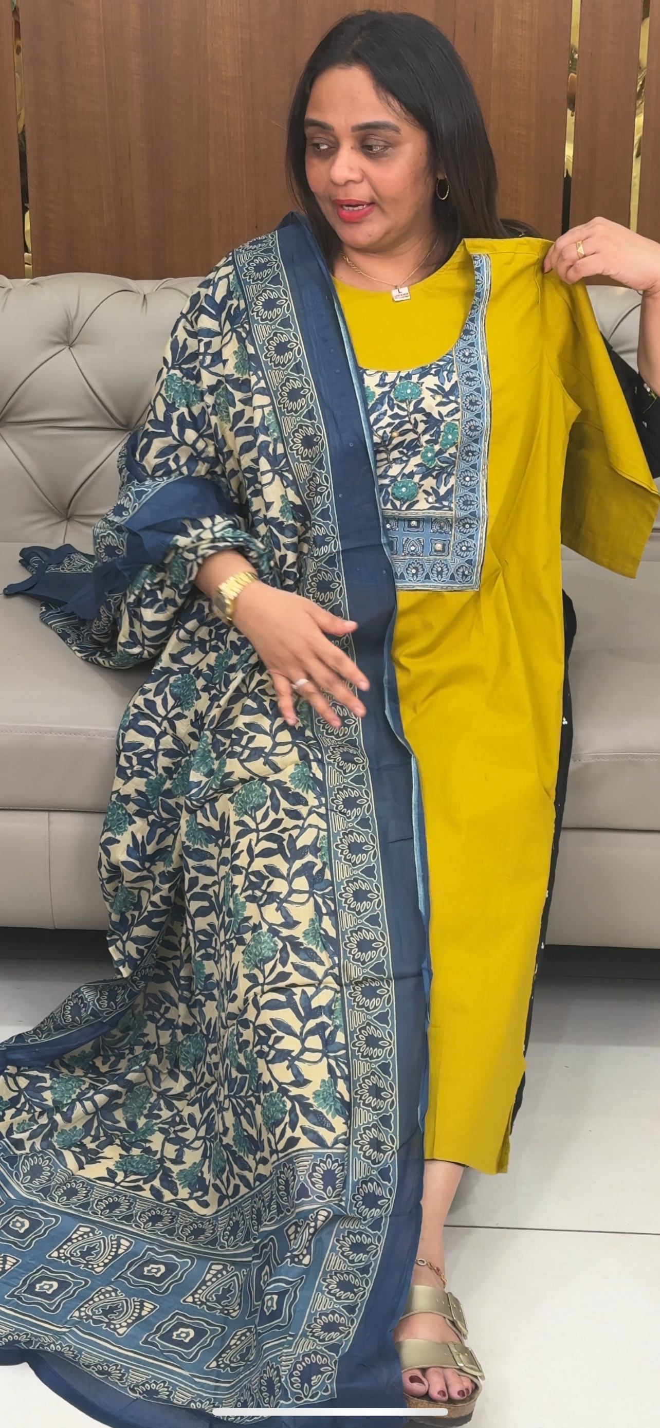 COTTON TOP, BOTTOM AND DUPATTA - IHA 29748