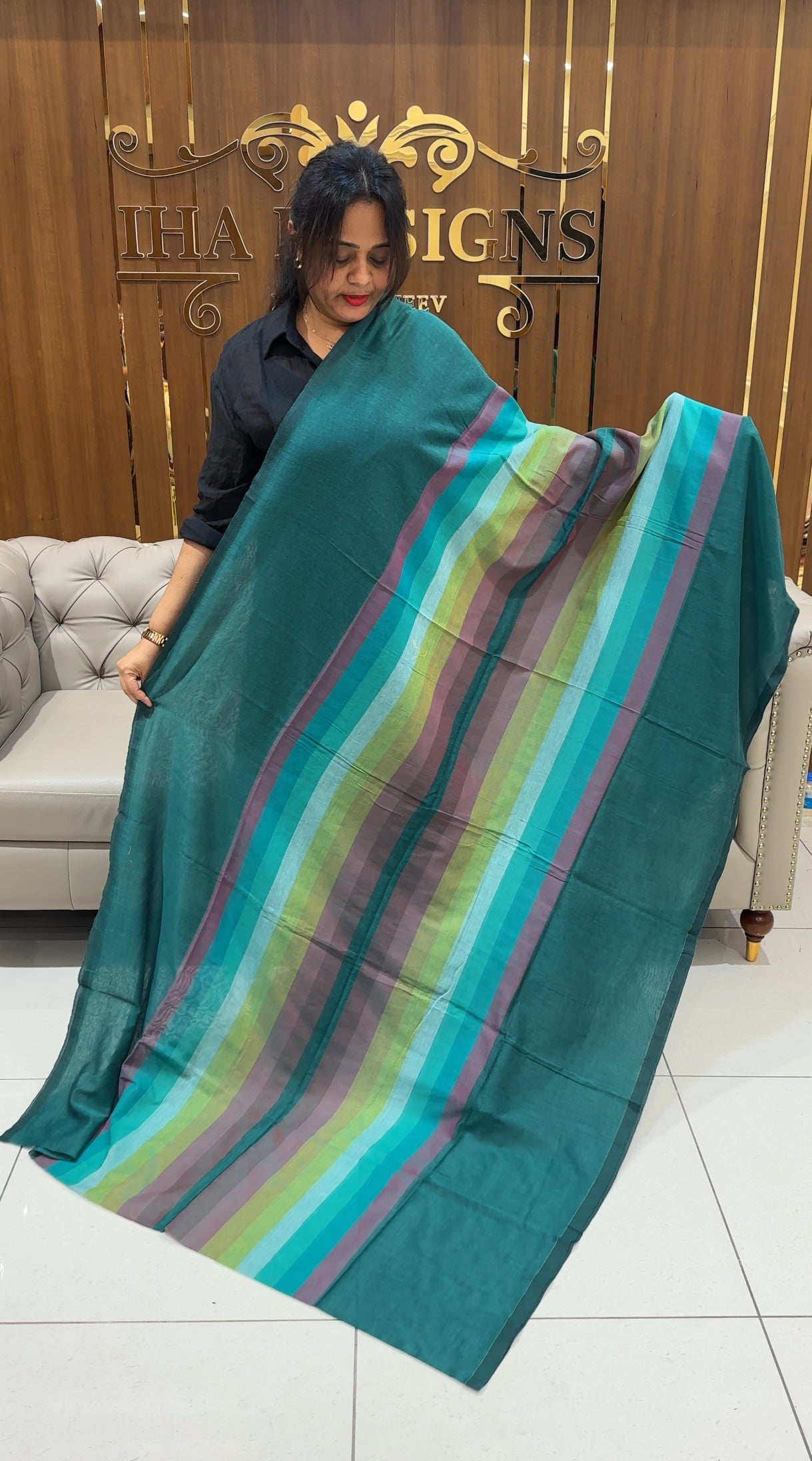 KHADDI COTTON SAREES - IHA 25071