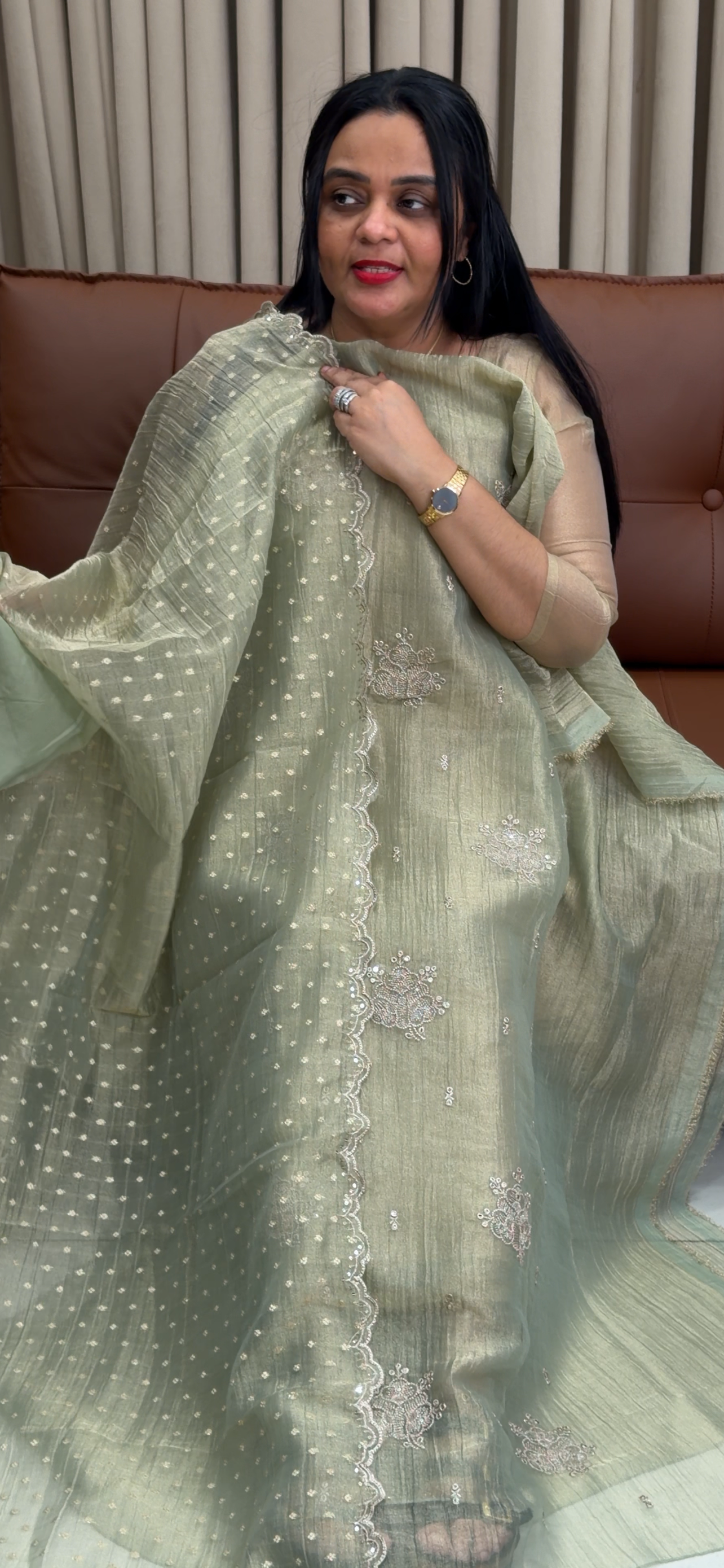 FORWARD TISSUE BANARASI UNSTITCHED SALWAR SUITS - IHA 34675