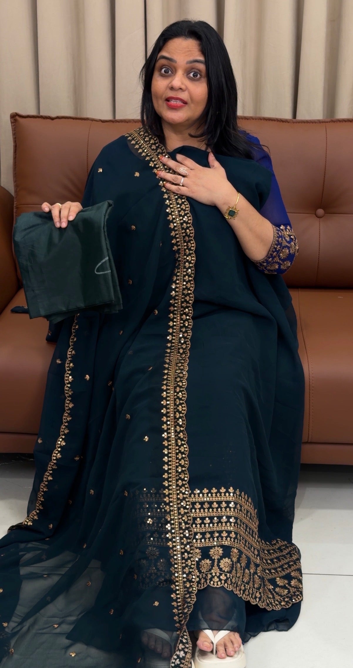 FORWARD GEORGETTE UNSTITCHED SALWAR SUITS - IHA 33449