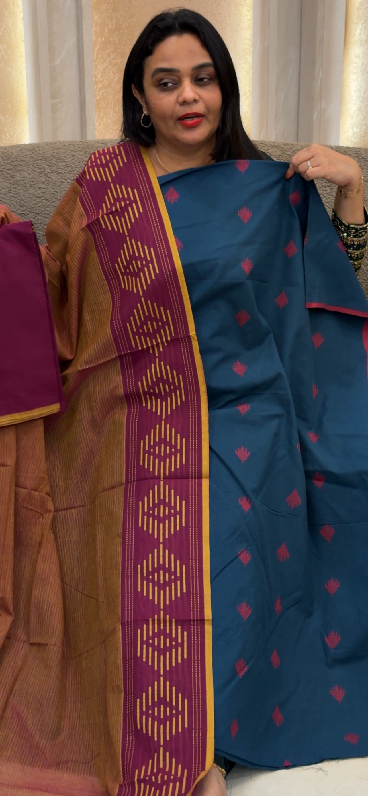 COTTON UNSTITCHED SALWAR SUITS - IHA 33232