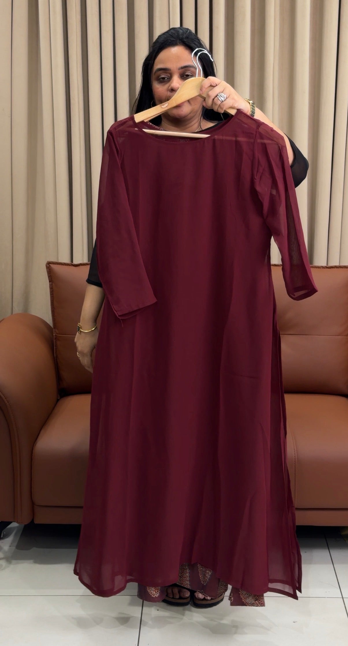 IHA'S IN-HOUSE  AJRAKH PRINTED TOP AD JACKET - IHA 34941