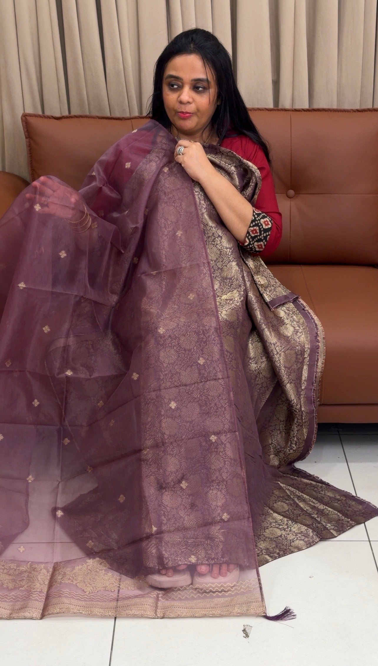 SEMI KATAN UNSTITHED SALWAR SUITS - IHA 34970
