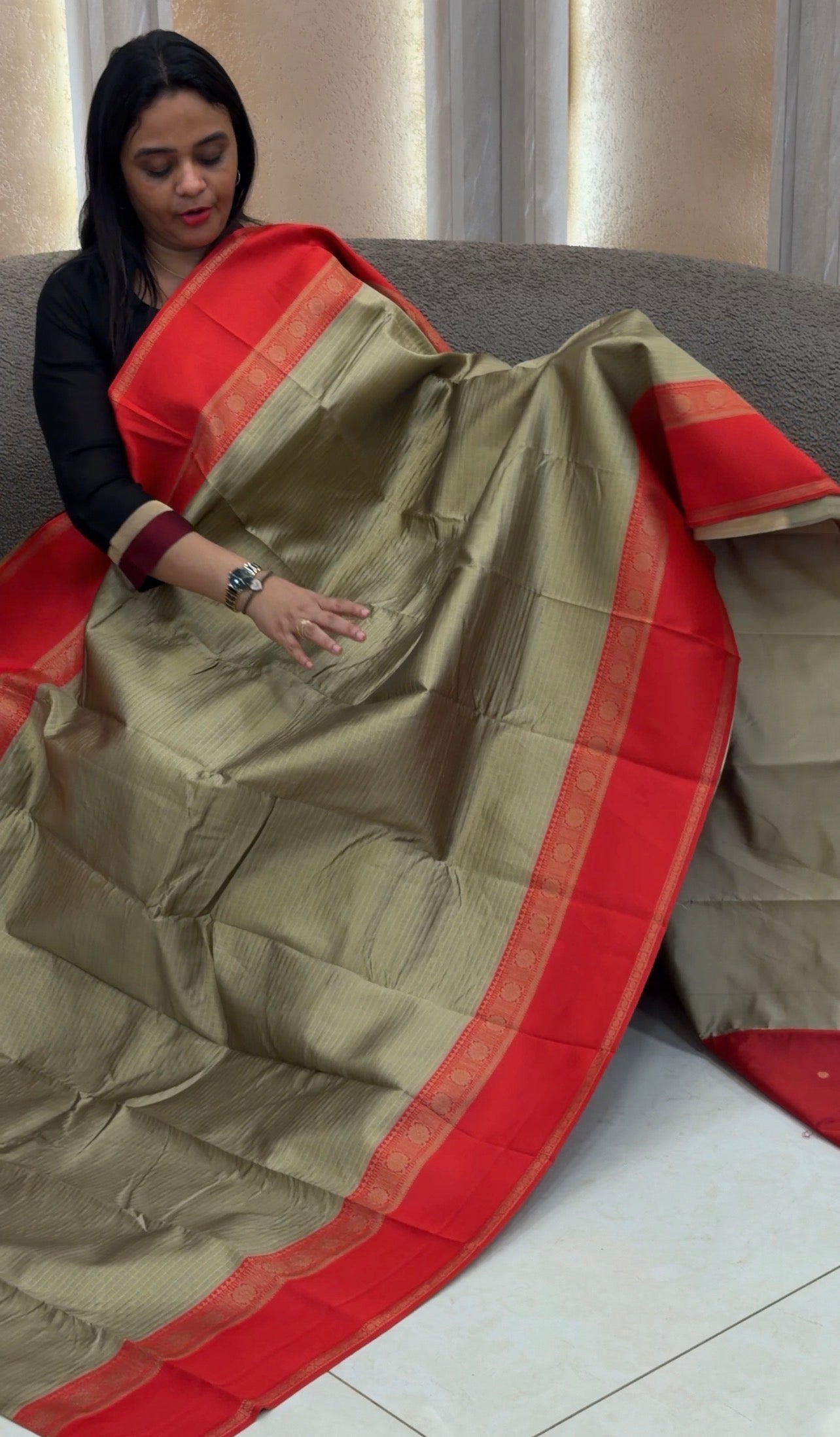 SEMI SILK SAREES - IHA 32975