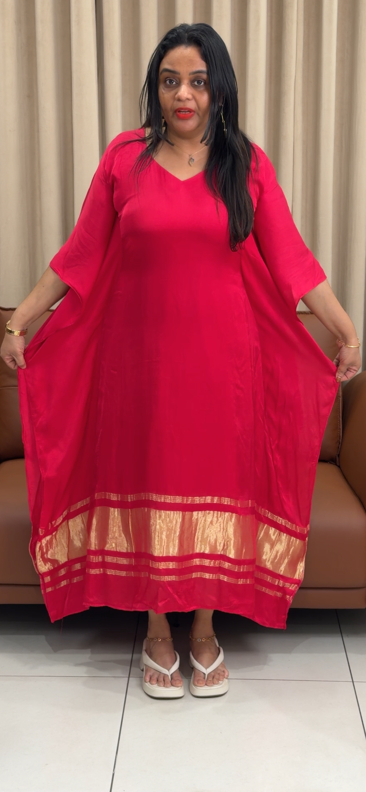 IHA'S IN-HOUSE MODAL KAFTAN TOPS - IHA 33530