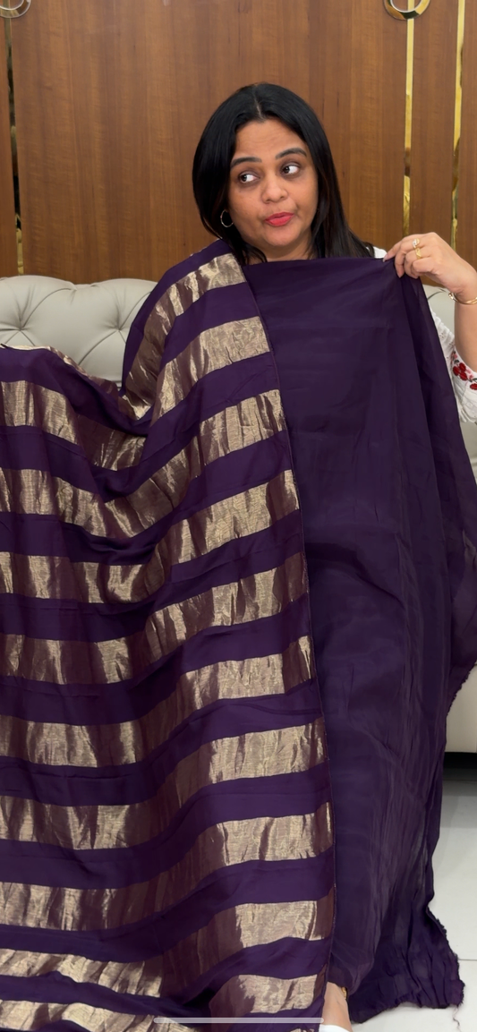 MALAI CHANDERI UNSTITCHED SALWAR SUITS - IHA 29366